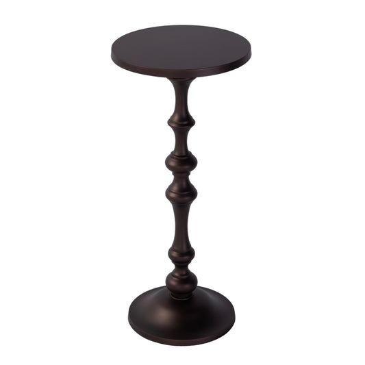 Butler Specialty Company Passeo 10 in. W Round All Metal Pedestal Base End Table, Bronze