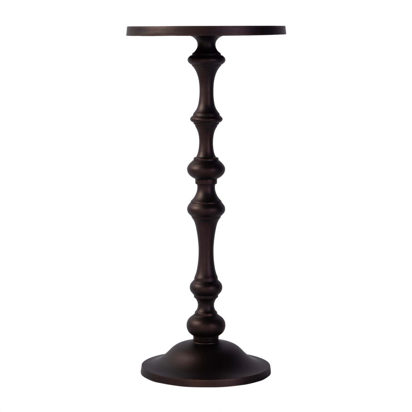 Butler Specialty Company Passeo 10 in. W Round All Metal Pedestal Base End Table, Bronze