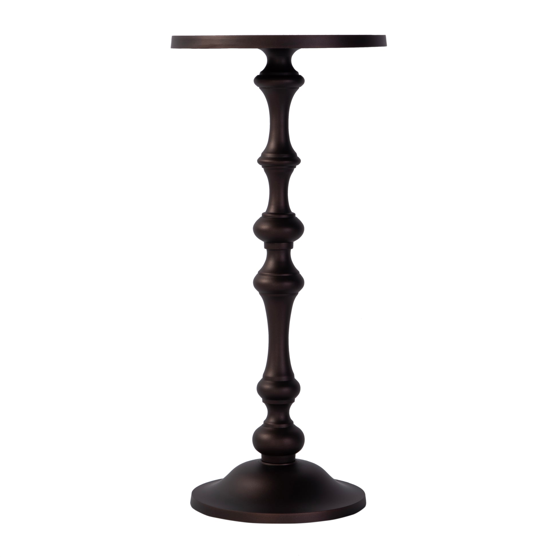 Butler Specialty Company Passeo 10 in. W Round All Metal Pedestal Base End Table, Bronze