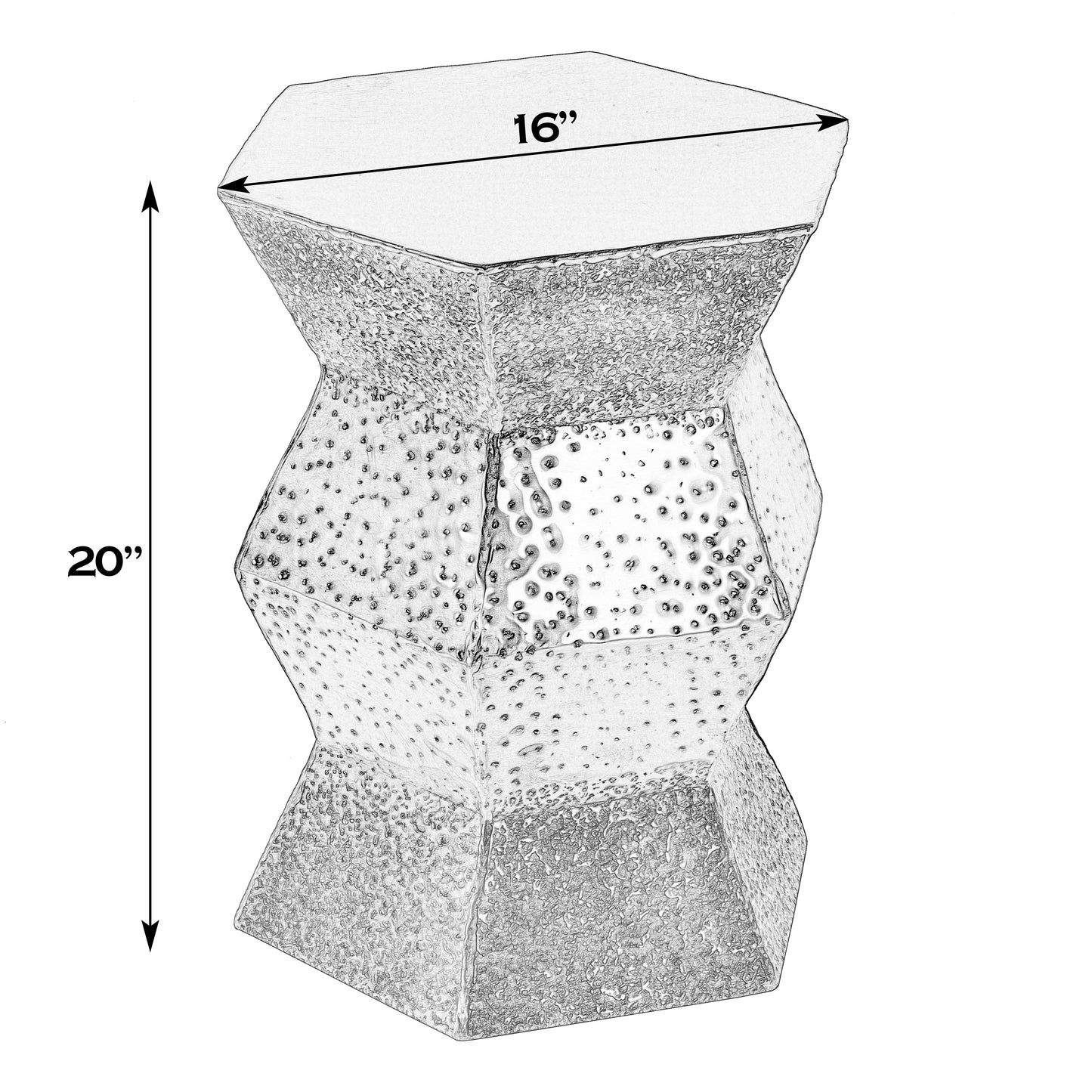 Butler Specialty Company Renzo 16 in. W Stainless Steel Modern End Table, Copper