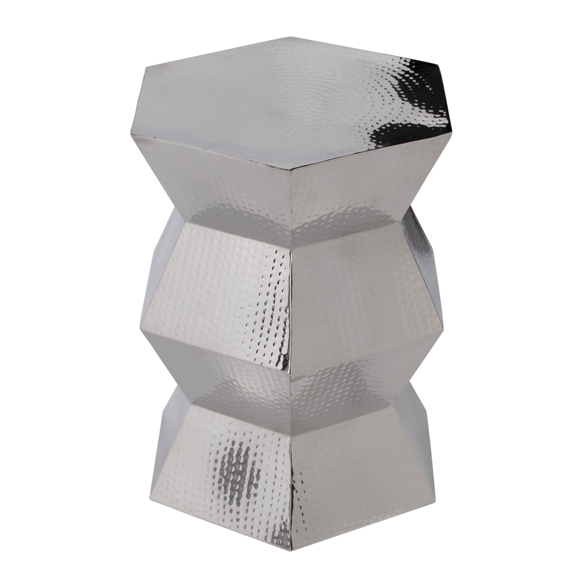 Butler Specialty Company Renzo 16 in. W Stainless Steel Modern End Table, Silver