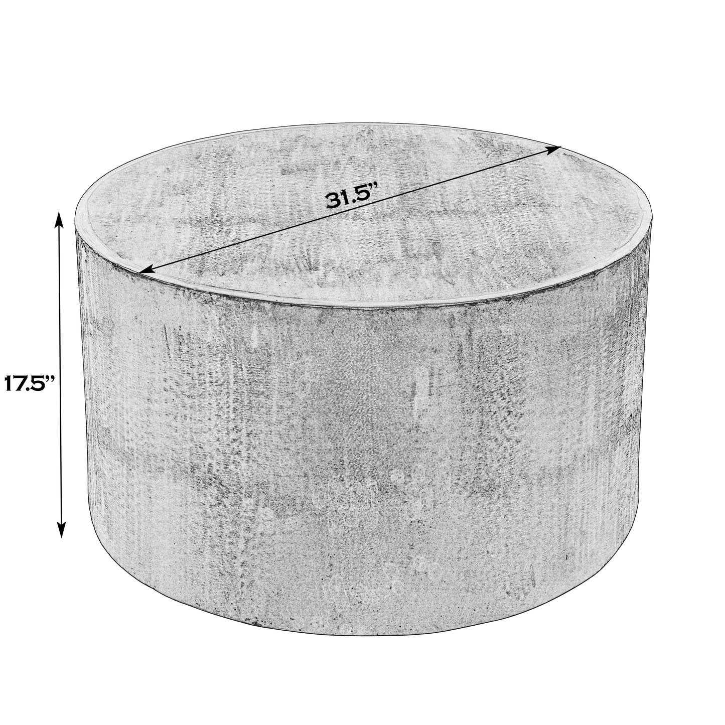 Butler Specialty Company Tundra 31.5 in. W Round Stainless Steel Coffee Table, Bronze