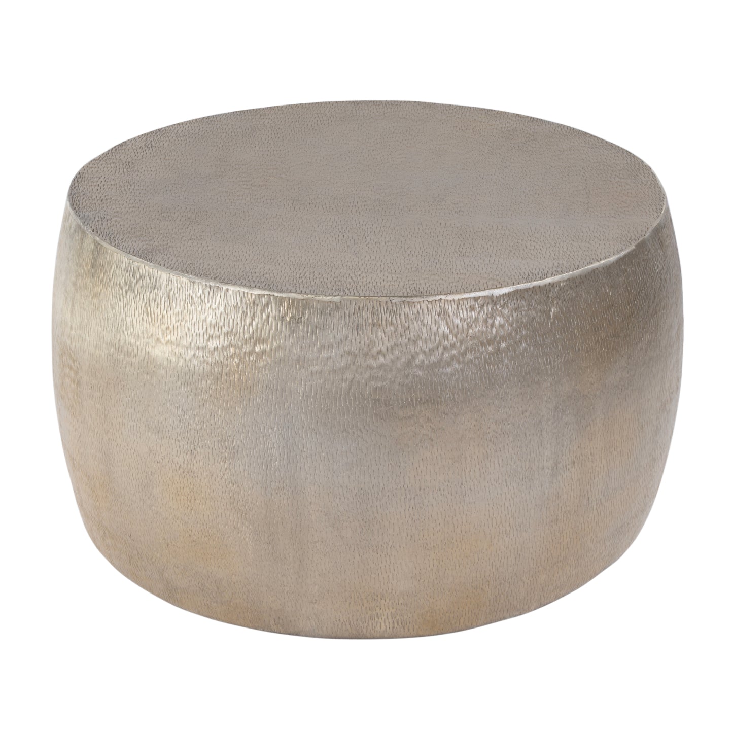 Butler Specialty Company Sahara 31.5 in. W Round Stainless Steel Coffee Table, Antique Gold