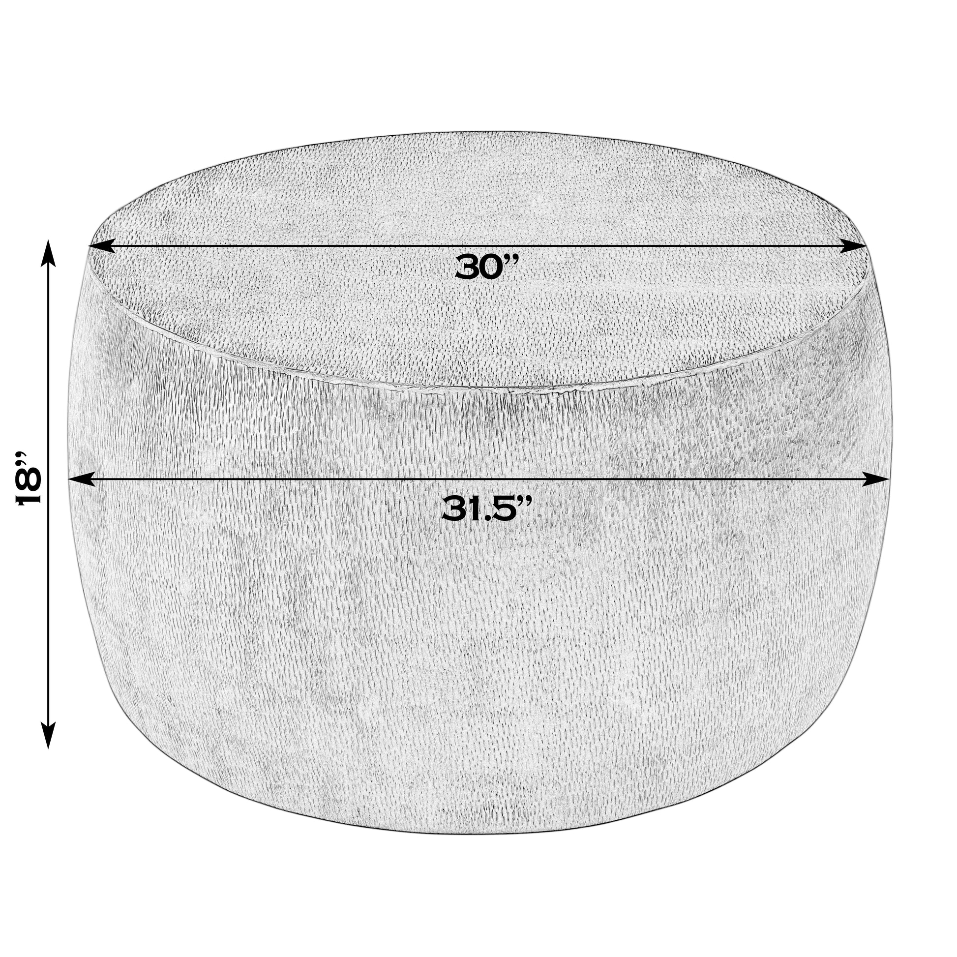 Butler Specialty Company Sahara 31.5 in. W Round Stainless Steel Coffee Table, Antique Gold