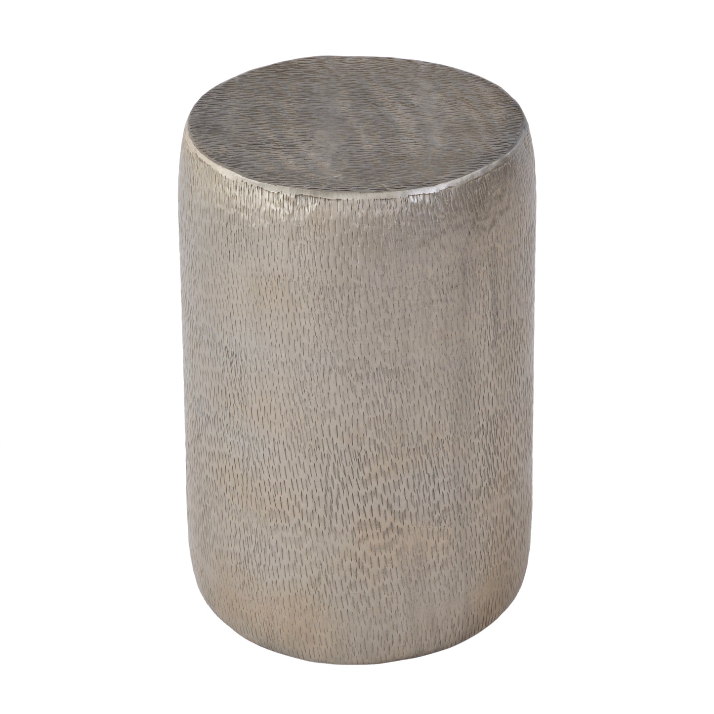 Butler Specialty Company Sahara 12 in. W Round Stainless Steel End Table, Antique Gold