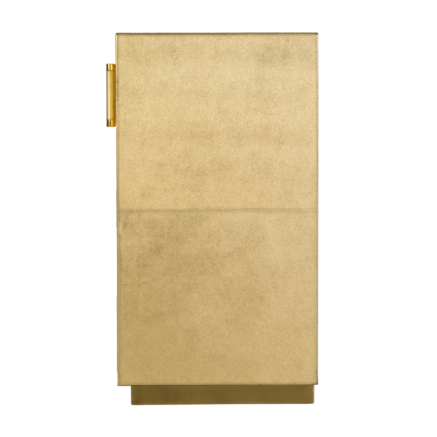 Butler Specialty Company Francois 32 in. W Rectangular Wood and Leather 2 Door Accent Cabinet, Gold