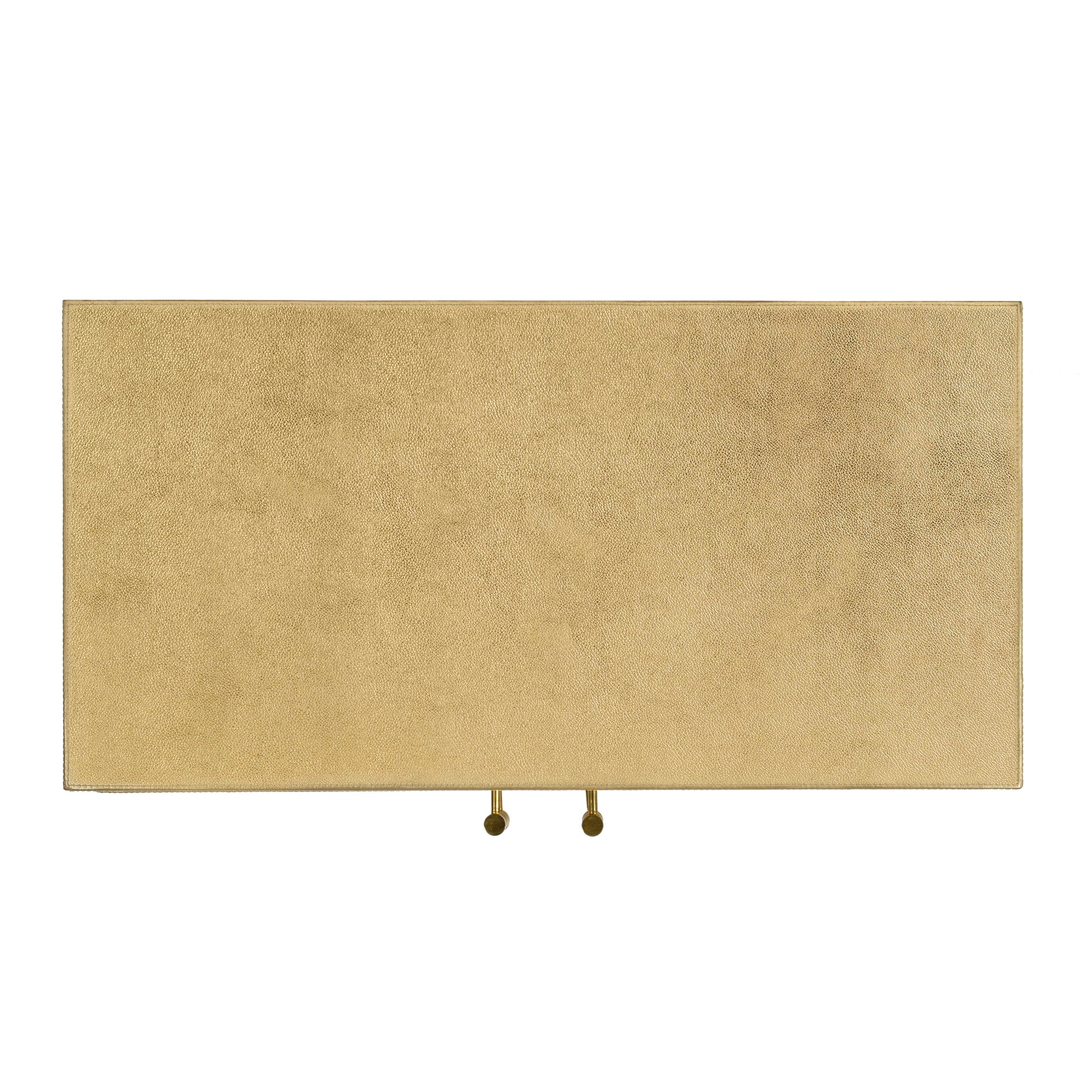 Butler Specialty Company Francois 32 in. W Rectangular Wood and Leather 2 Door Accent Cabinet, Gold