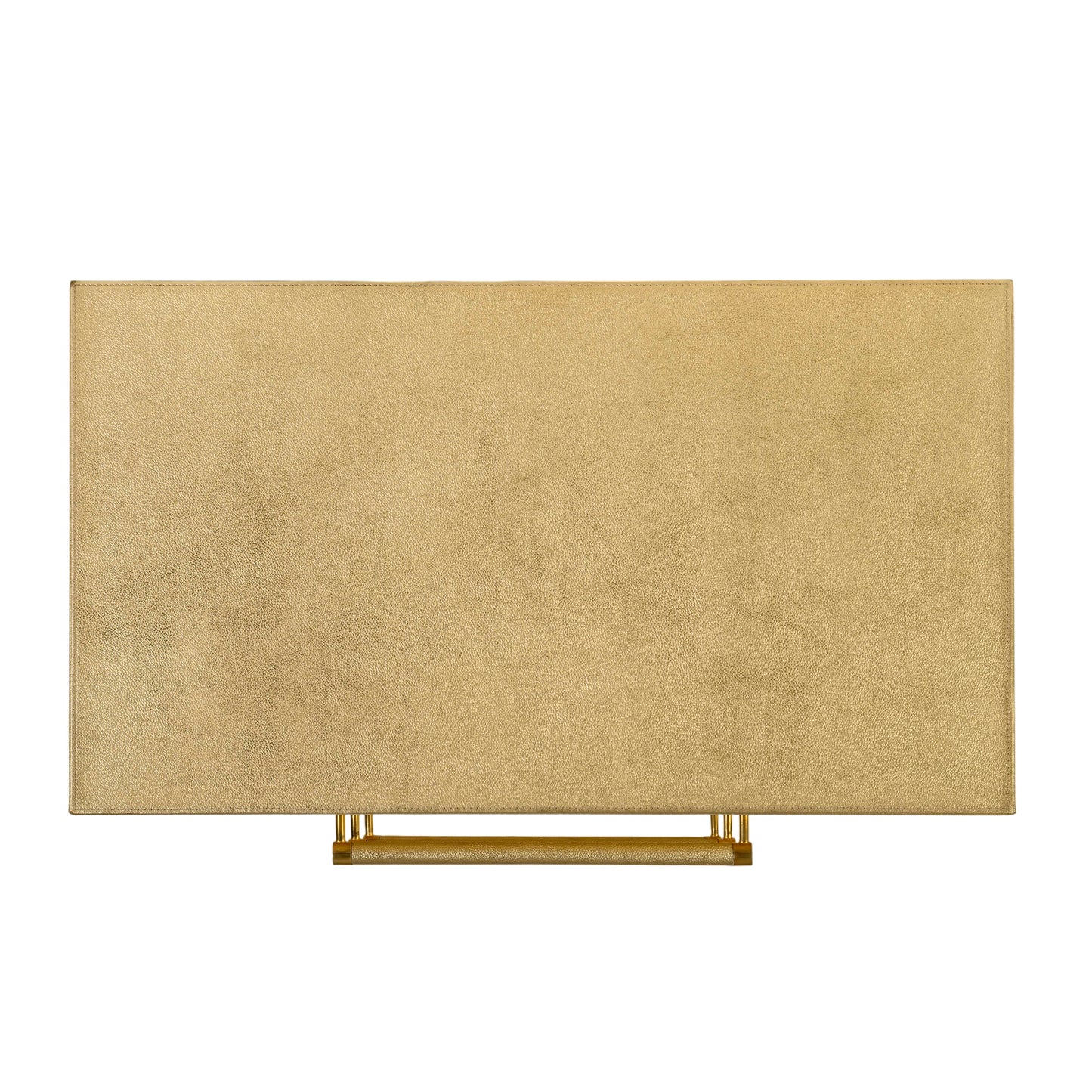 Butler Specialty Company Francois 28 in. W Rectangular Wood and Leather 3 Drawer Accent Chest, Gold