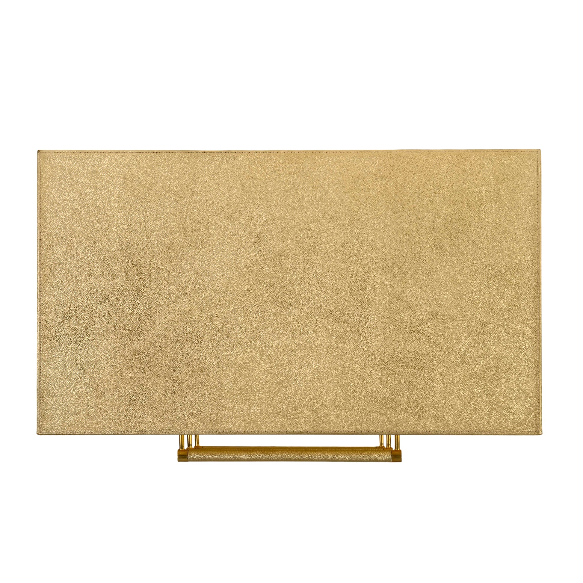 Butler Specialty Company Francois 28 in. W Rectangular Wood and Leather 3 Drawer Accent Chest, Gold