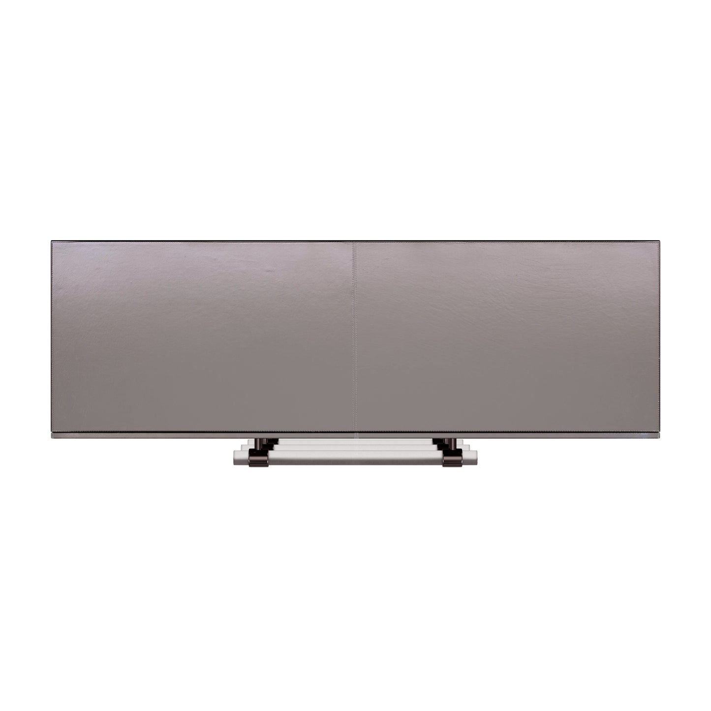 Butler Specialty Company Allman 48 in. W Rectangular Wood and Leather 3 Drawer Accent Chest, Silver