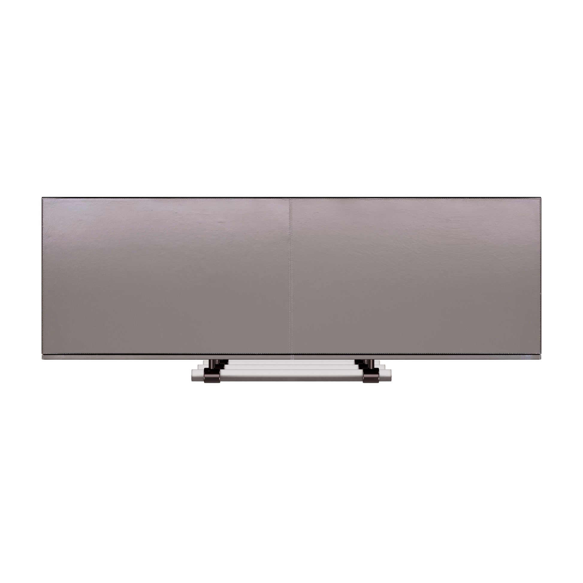 Butler Specialty Company Allman 48 in. W Rectangular Wood and Leather 3 Drawer Accent Chest, Silver