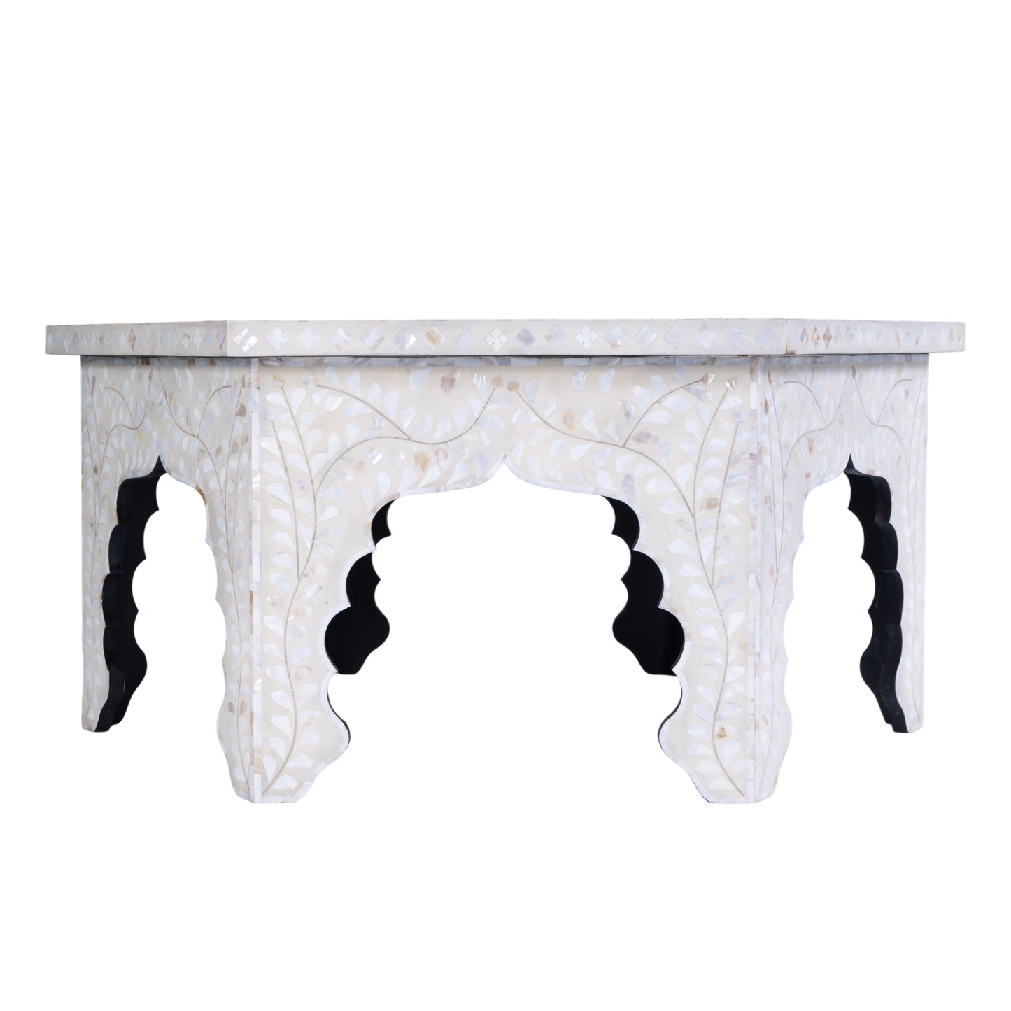 Butler Specialty Company Marjorie 40.5 in. W Hexagon Mother of Pearl Coffee Table, White