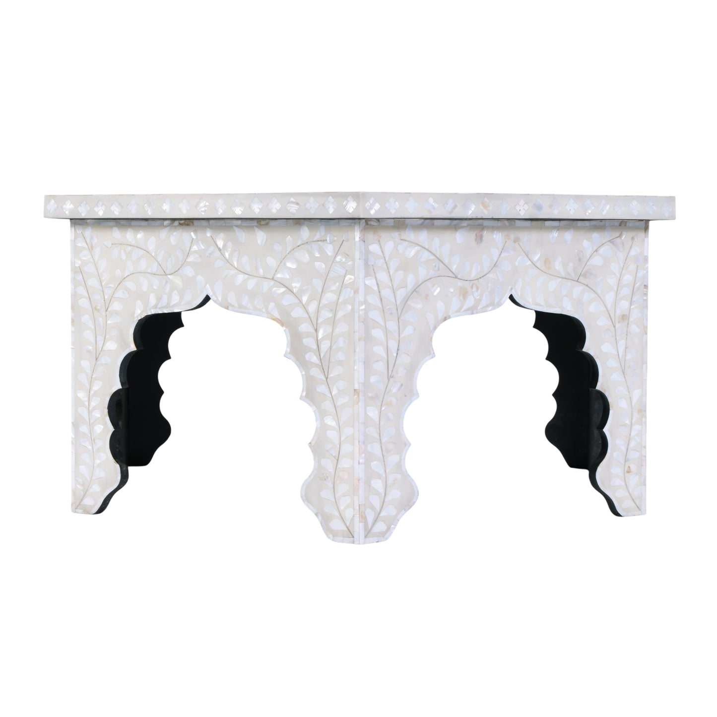 Butler Specialty Company Marjorie 40.5 in. W Hexagon Mother of Pearl Coffee Table, White