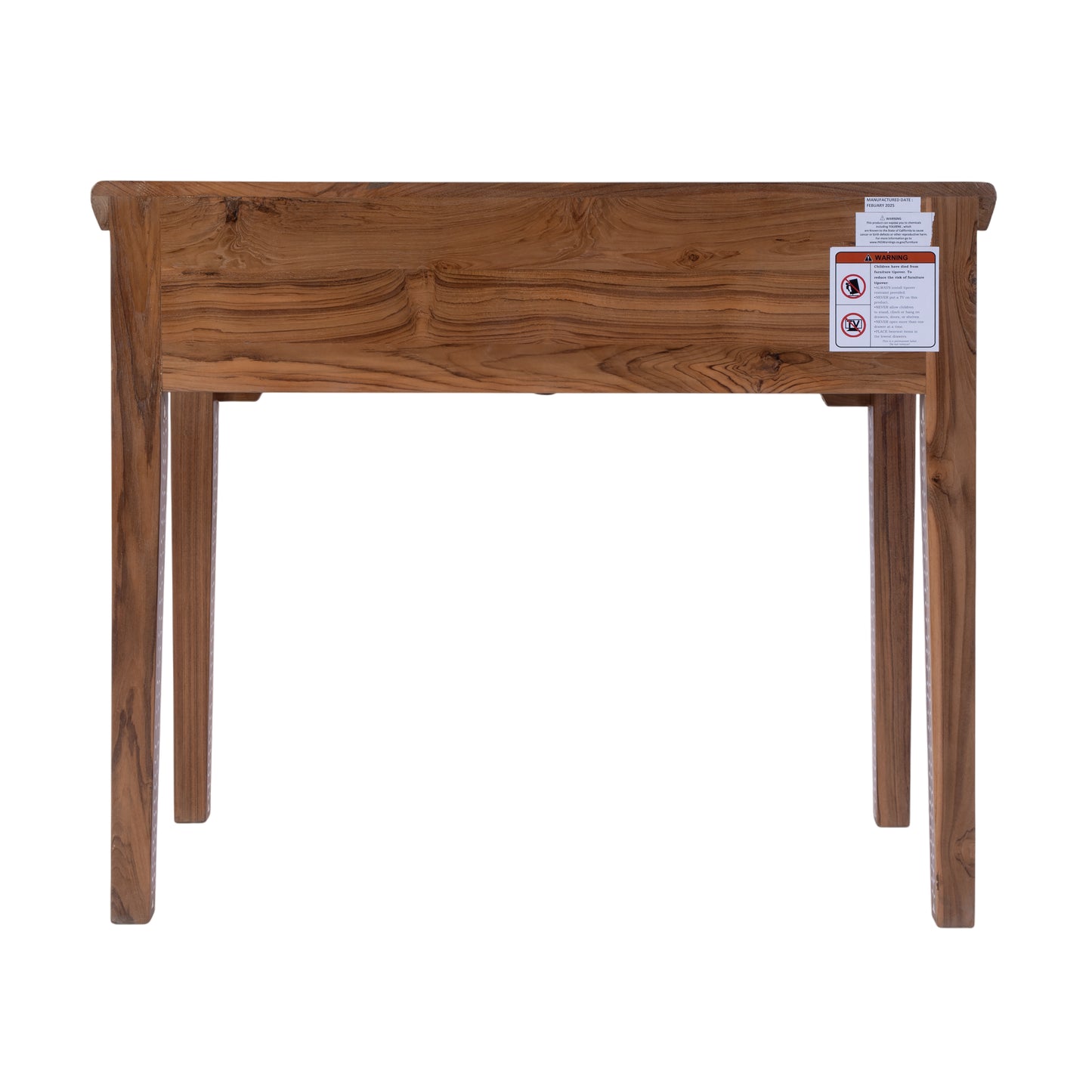 Butler Specialty Company Rashmi 36 in. W Rectangular Teak & Bone 2 Drawer Console Table, Brown