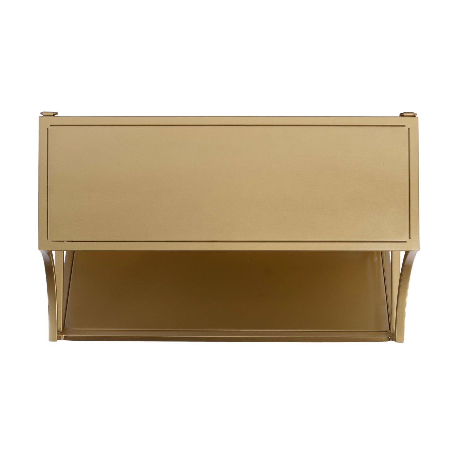 Butler Specialty Company Franklin 24 in. W x 31.5 in. H Rectangular Iron 2 Tier Bookshelf, Gold