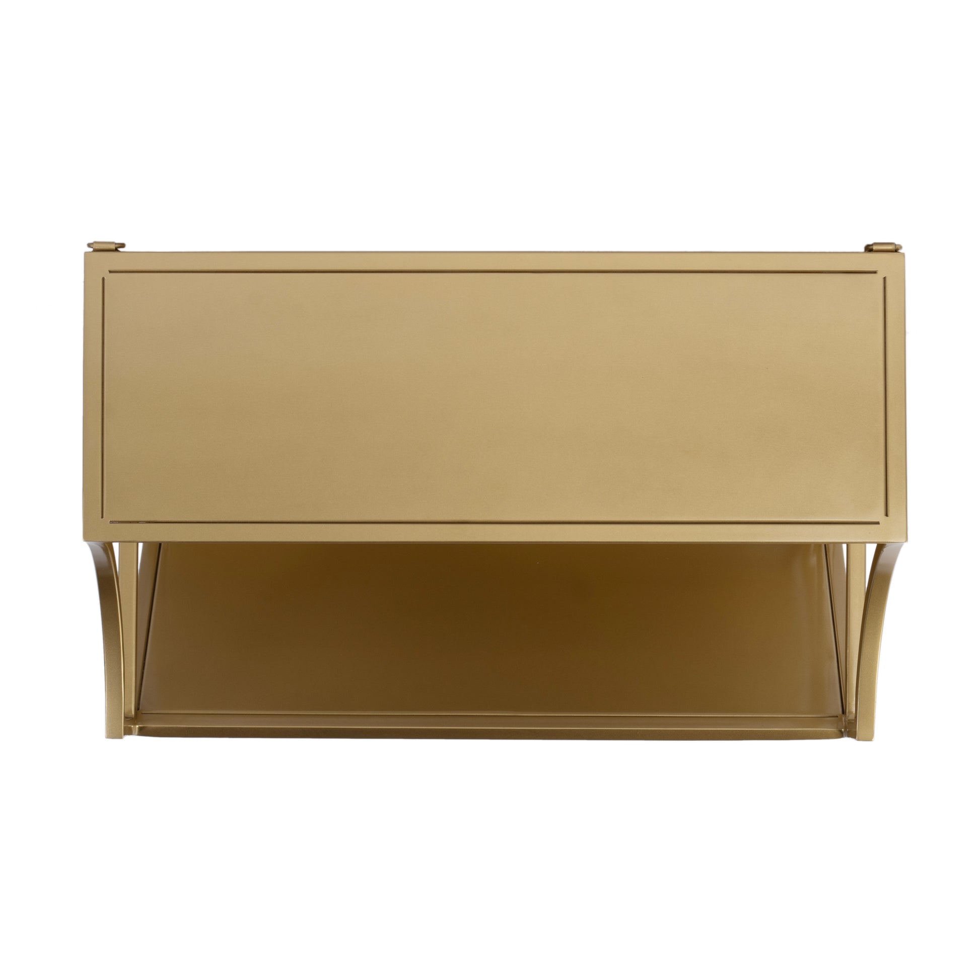 Butler Specialty Company Franklin 24 in. W x 31.5 in. H Rectangular Iron 2 Tier Bookshelf, Gold