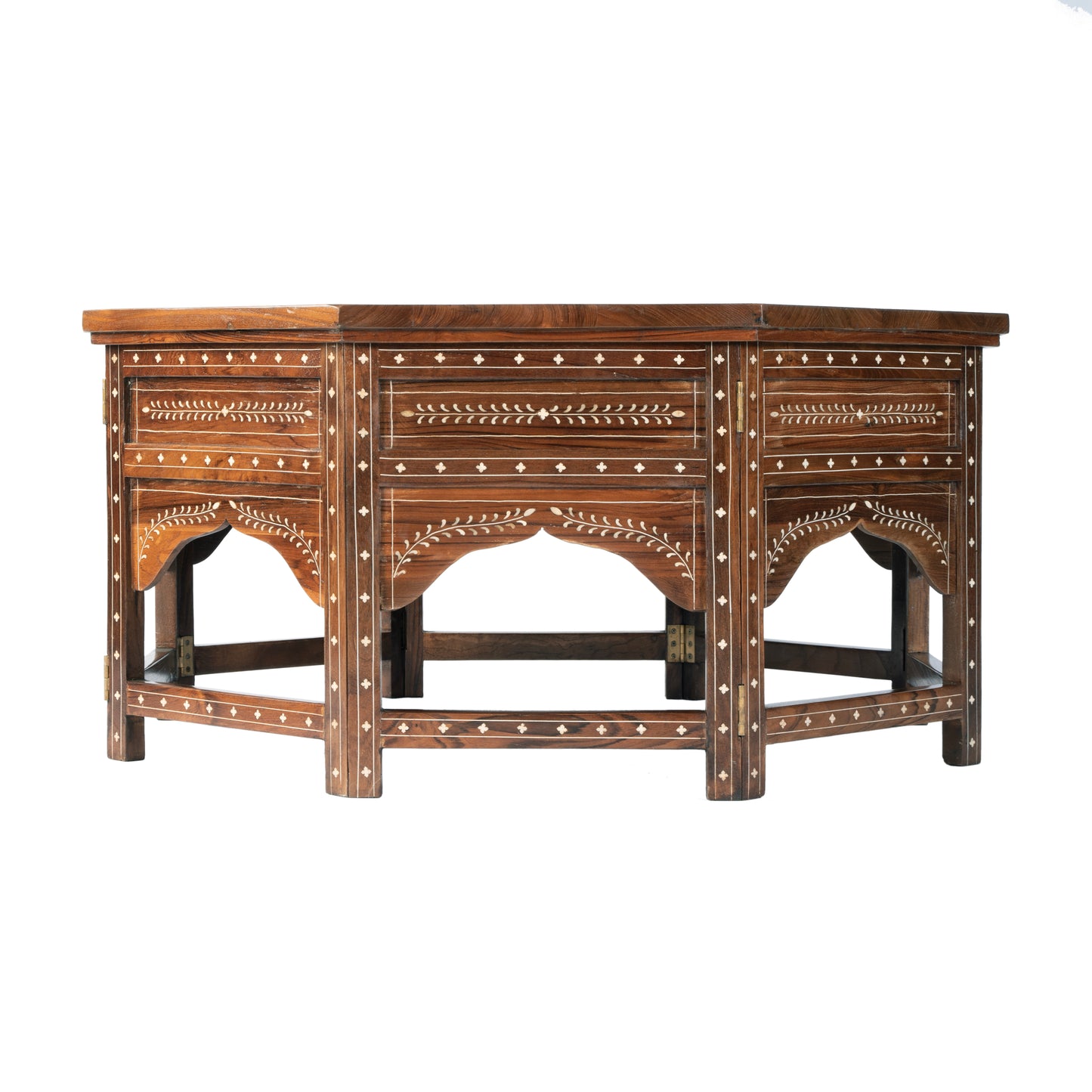 Butler Specialty Company Mandore 42 in. W Octagon Wood and Bone Coffee Table, Brown