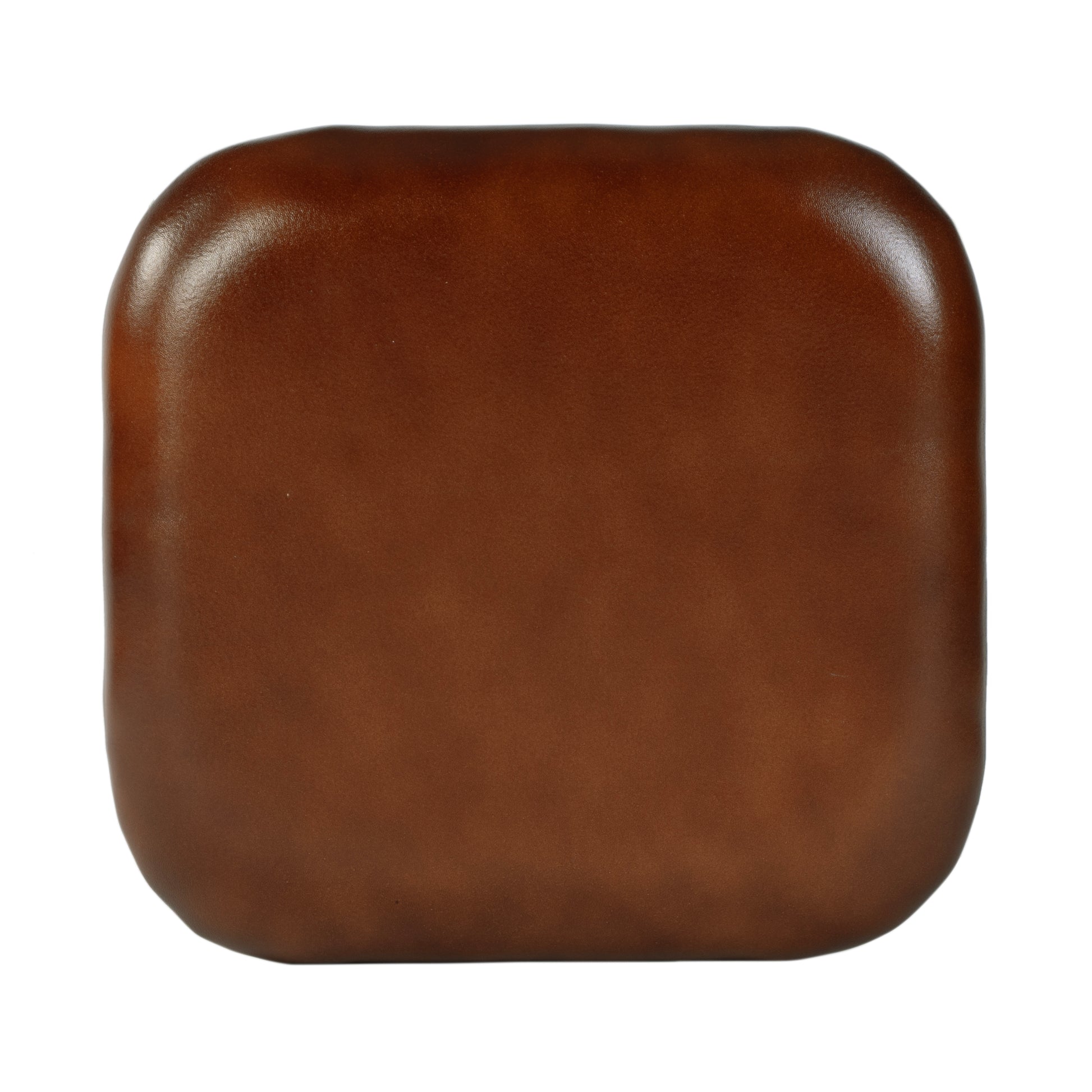 Butler Specialty Company Eastham 24.75 in. Seat Height Leather and Iron Counter Stool with Footrest, Brown, Silver