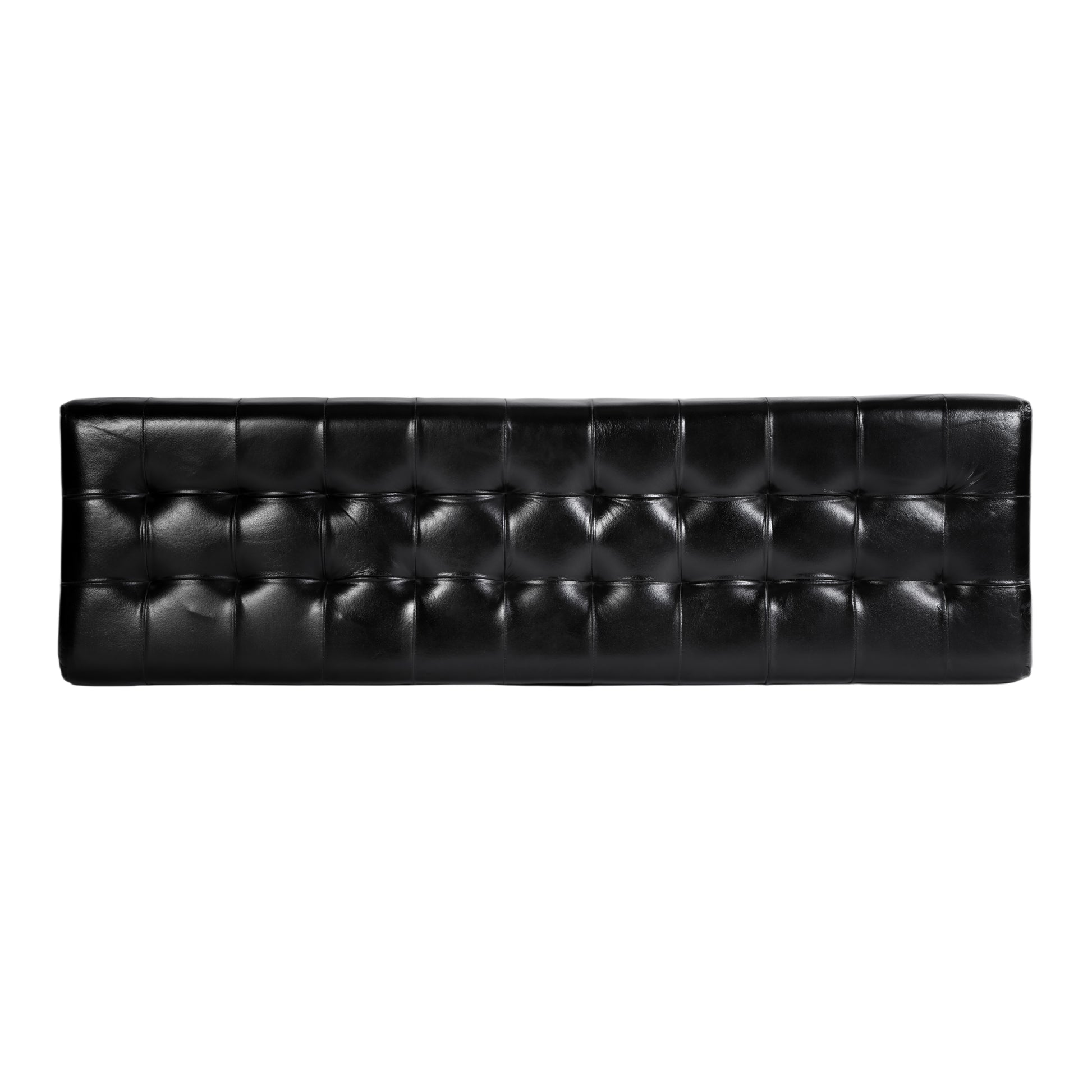 Butler Specialty Company Knox 54 in. W Rectangular Leather and Iron Accent Bench, Black