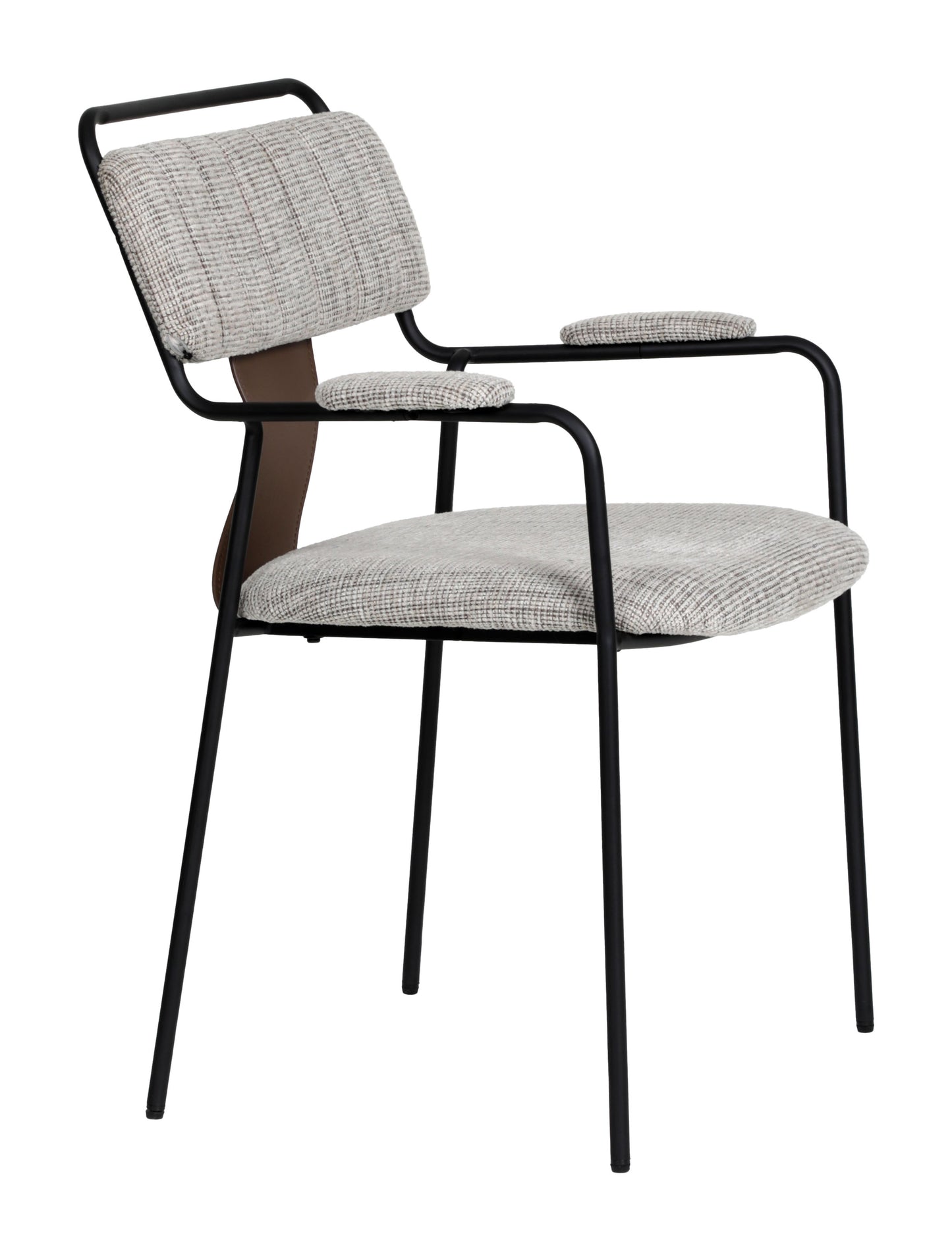 Couva Dining Chair (Set of 2) Gray Tweed - 6
