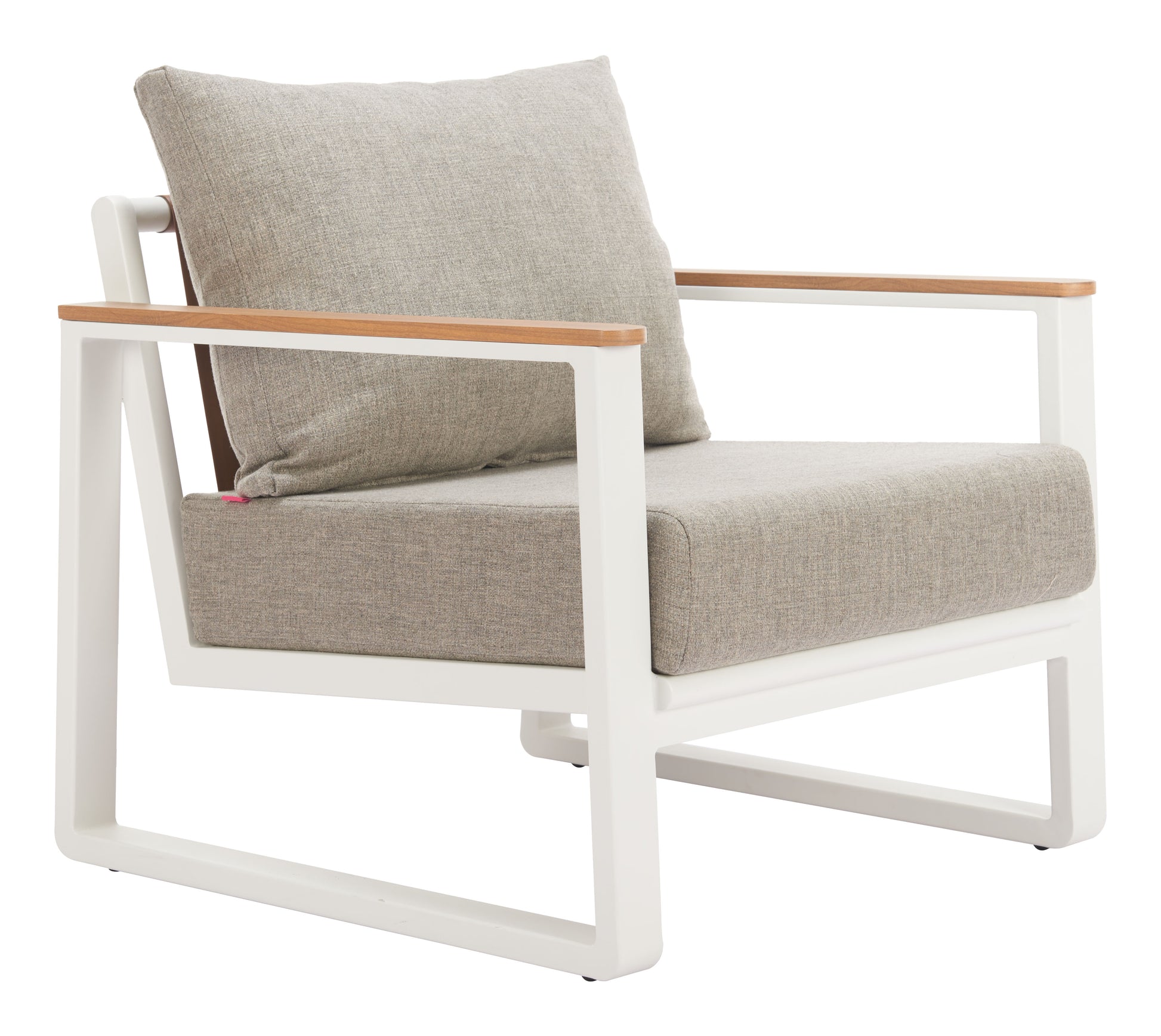 Welt Armchair Taupe & White - 6