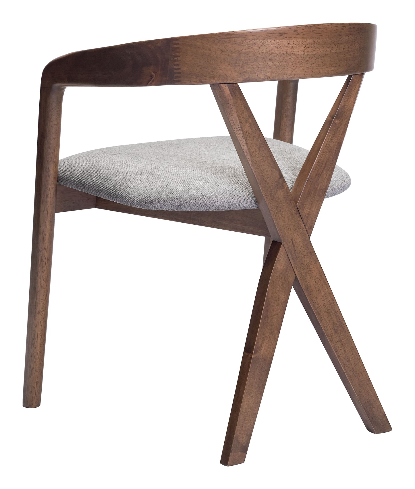 Cairo Dining Chair Dove Gray & Walnut - 5