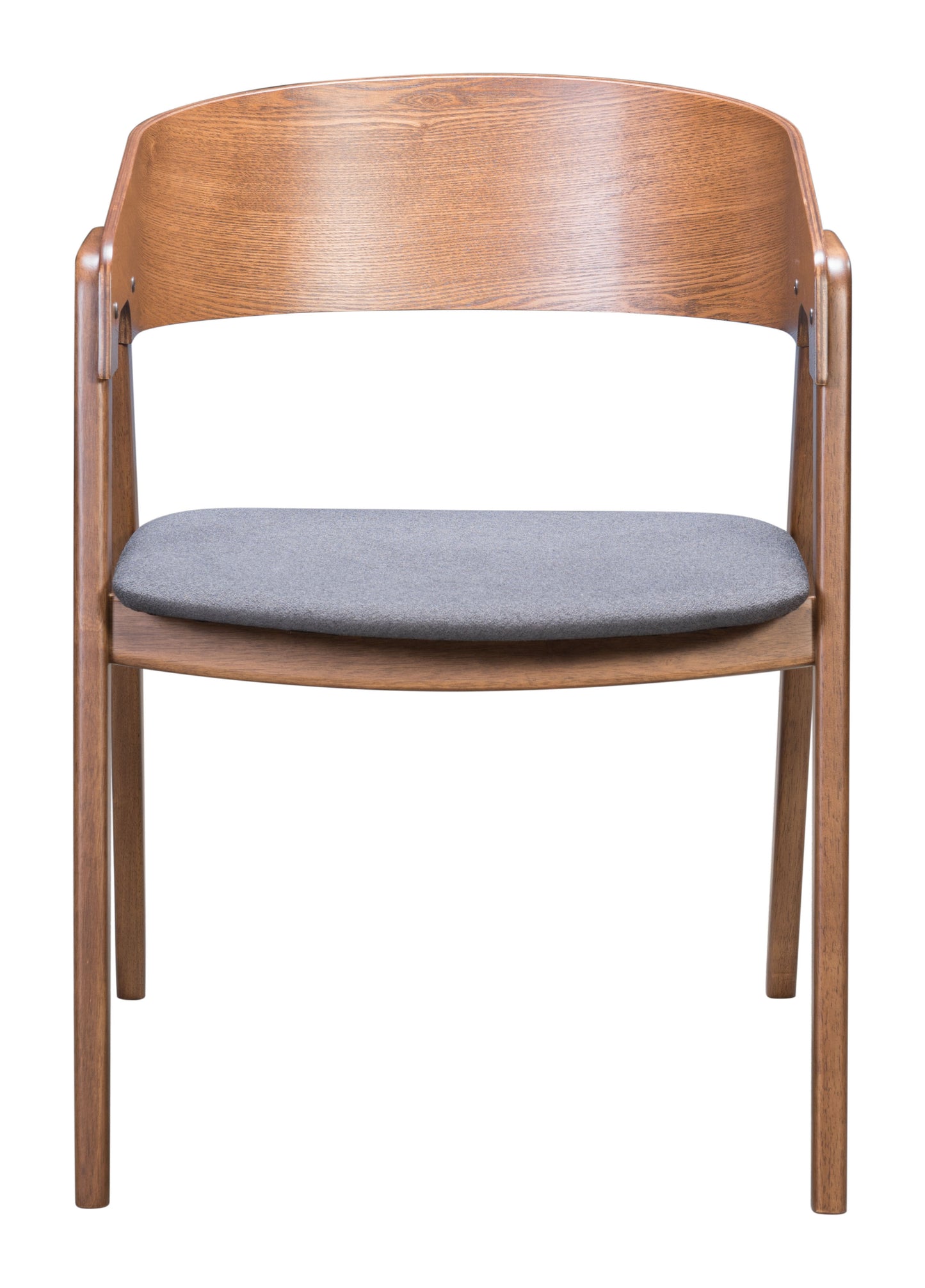 Alden Dining Arm Chair (Set of 2) Walnut & Dark Gray
