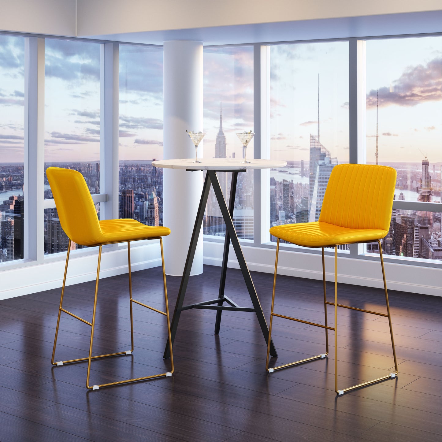 Mode Barstool (Set of 2) Yellow
