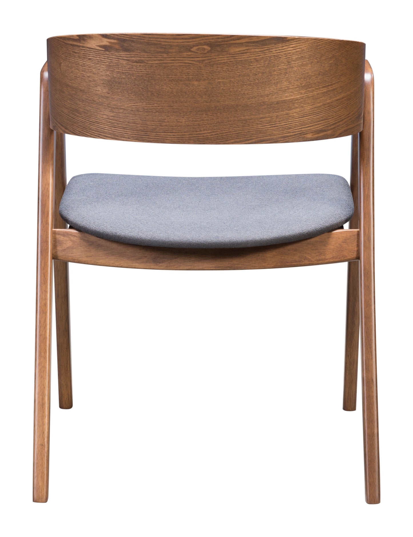 Alden Dining Arm Chair (Set of 2) Walnut & Dark Gray