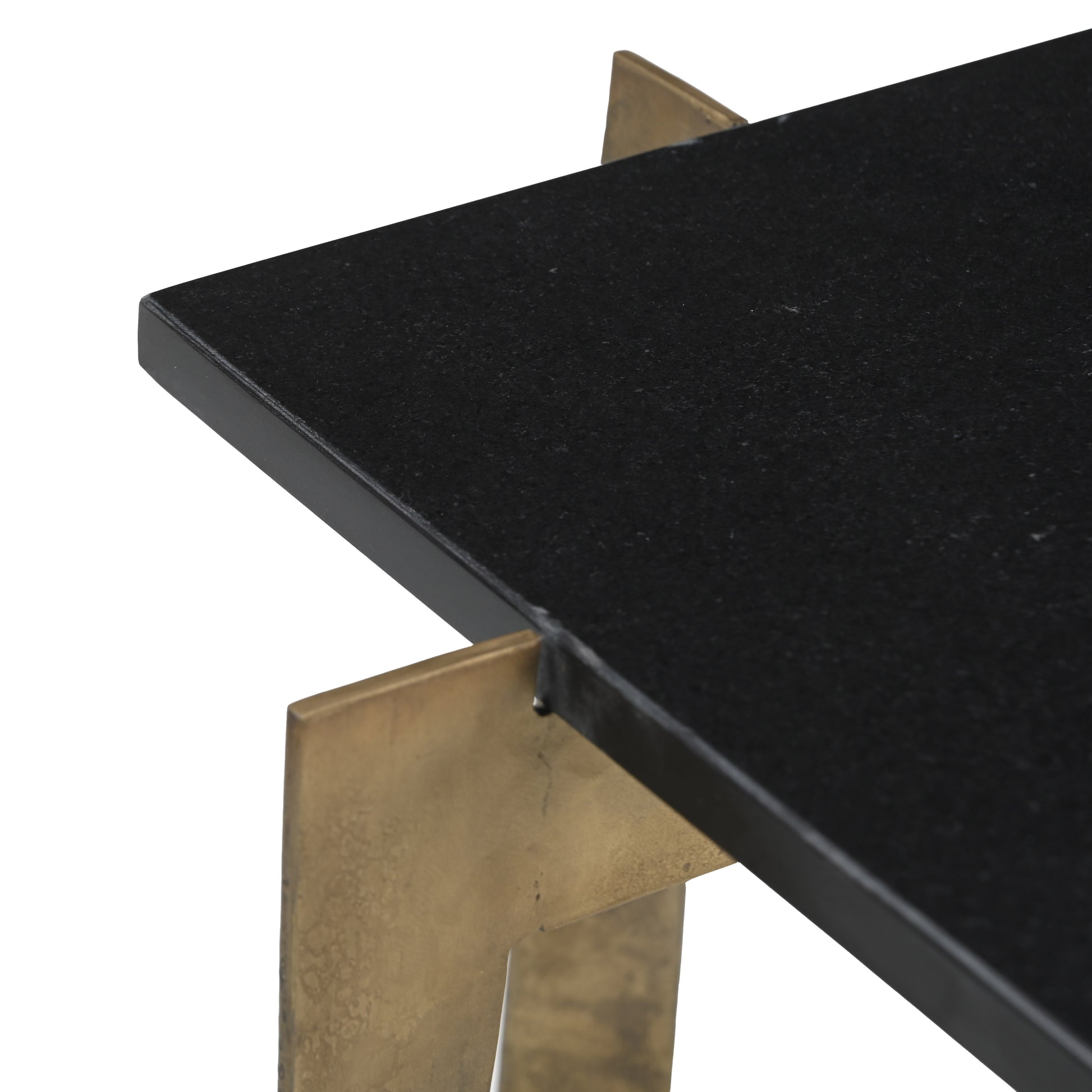 Noara Accent Table Black & Brass - 5