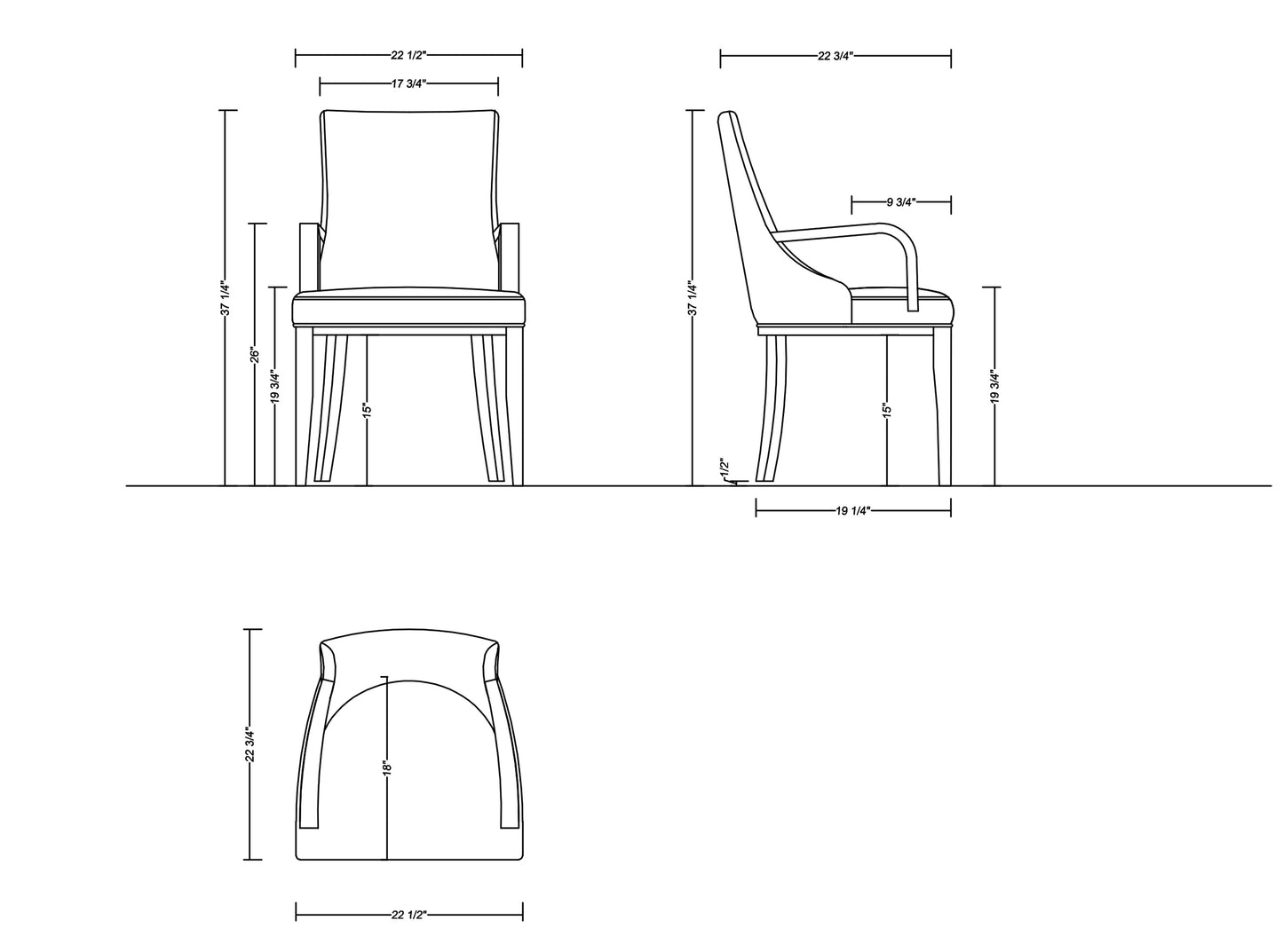 Shubert Modern 6-Piece Dining Chair Set in Light Gray 6-DC055AR-LG