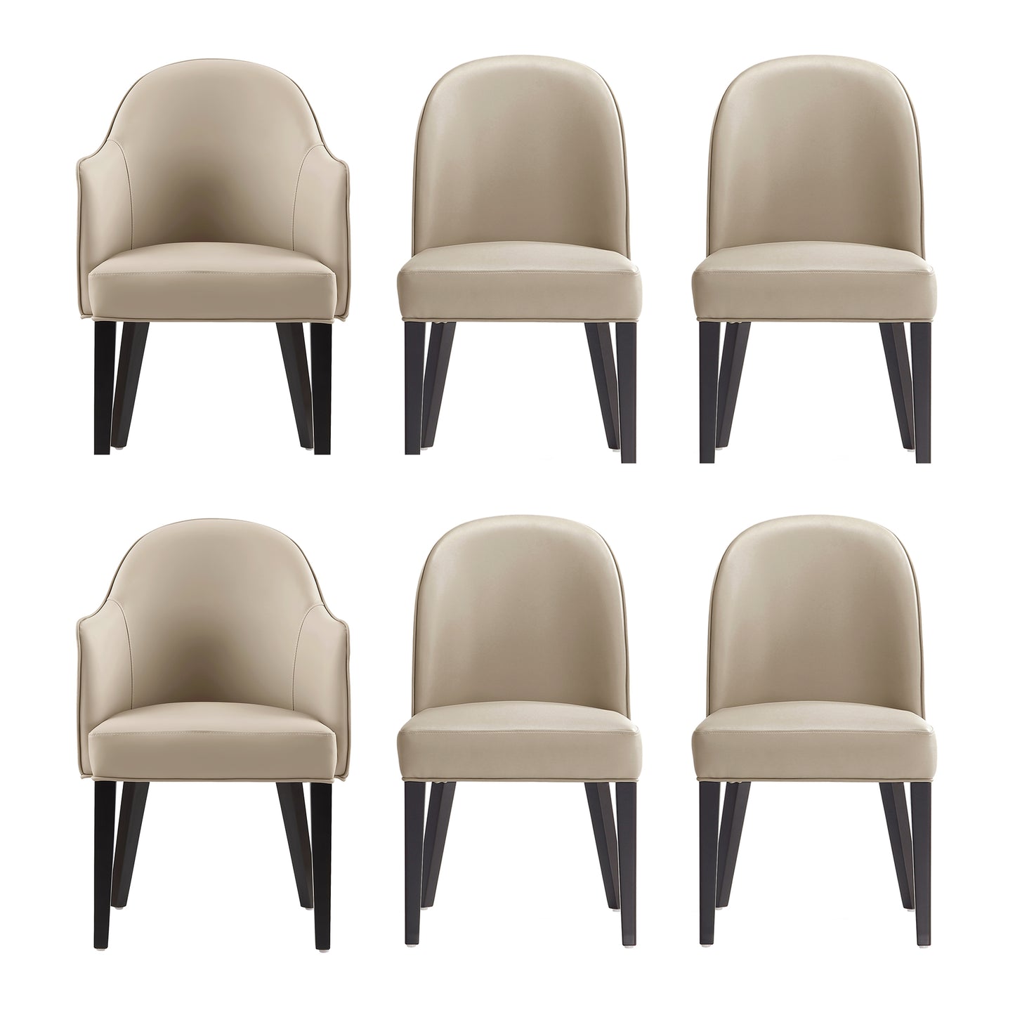Hillman Modern 6-Piece Dining Chair Set in Sand 6-DC087AR2-SD