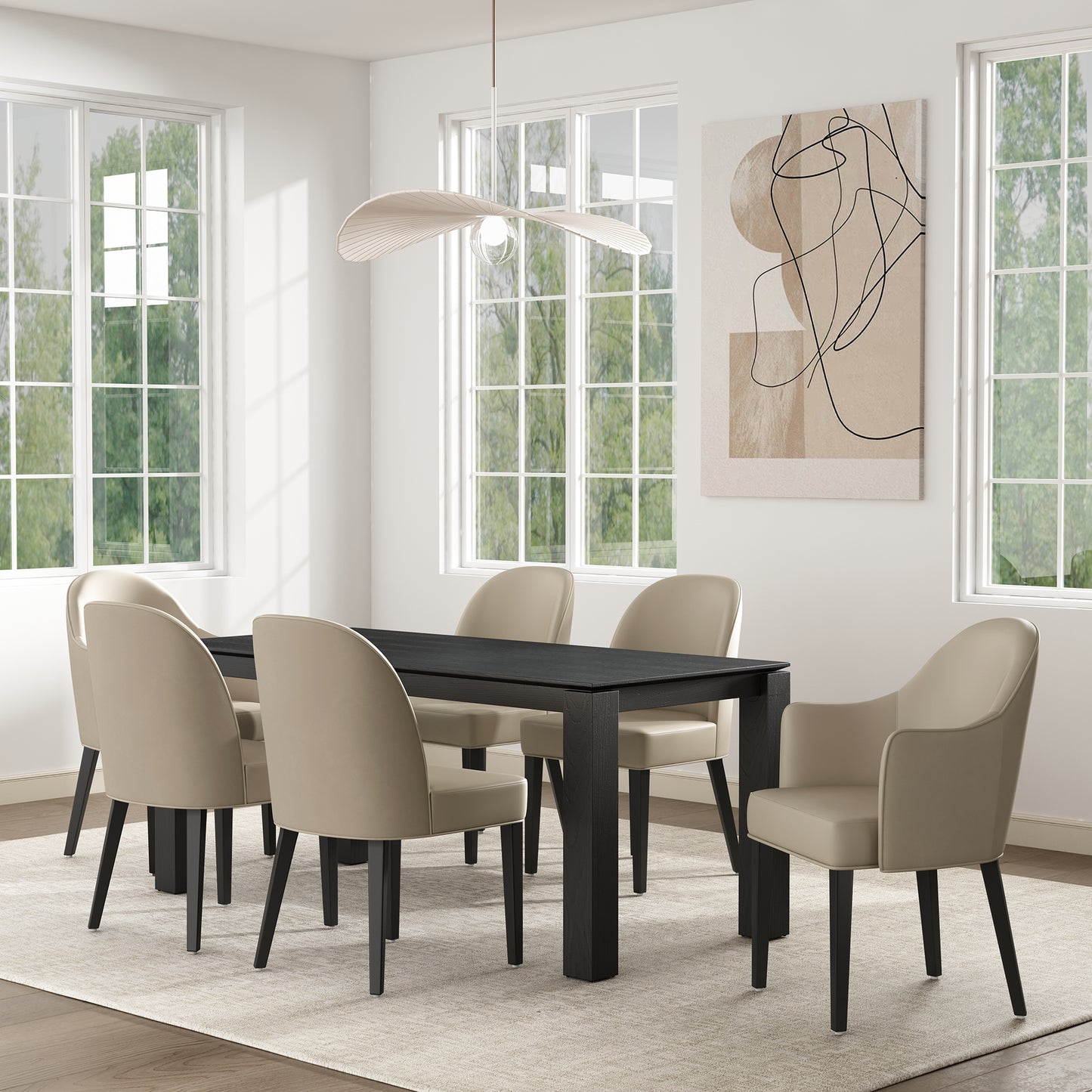 Hillman Modern 6-Piece Dining Chair Set in Sand 6-DC087AR2-SD
