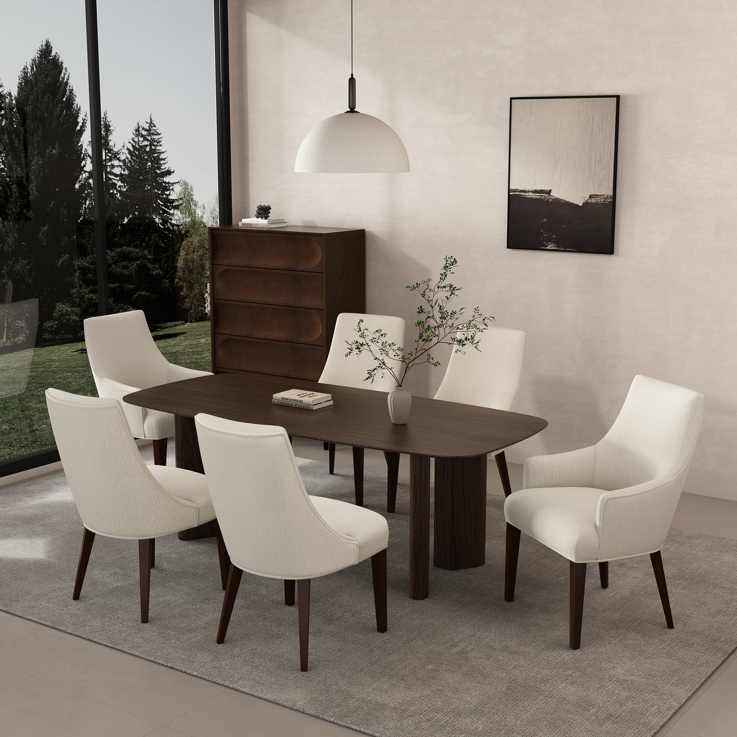 Beever Modern 6-Piece Dining Chair Set in Cream 6-DC103-CR