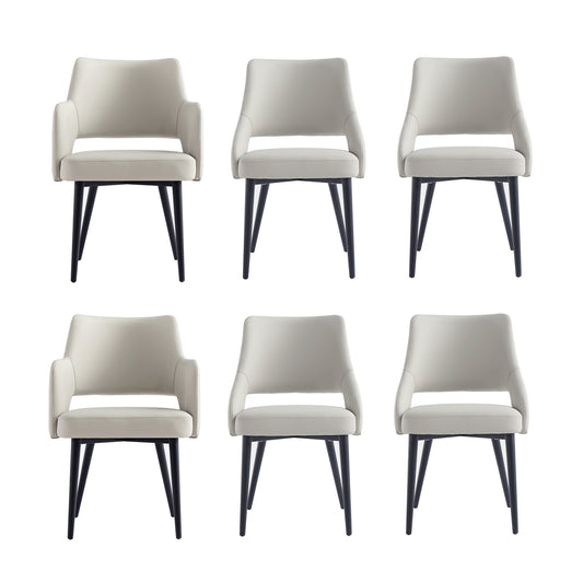 Tremont Modern 6-Piece Dining Chair Set in Stone Gray 6-DC104-ST
