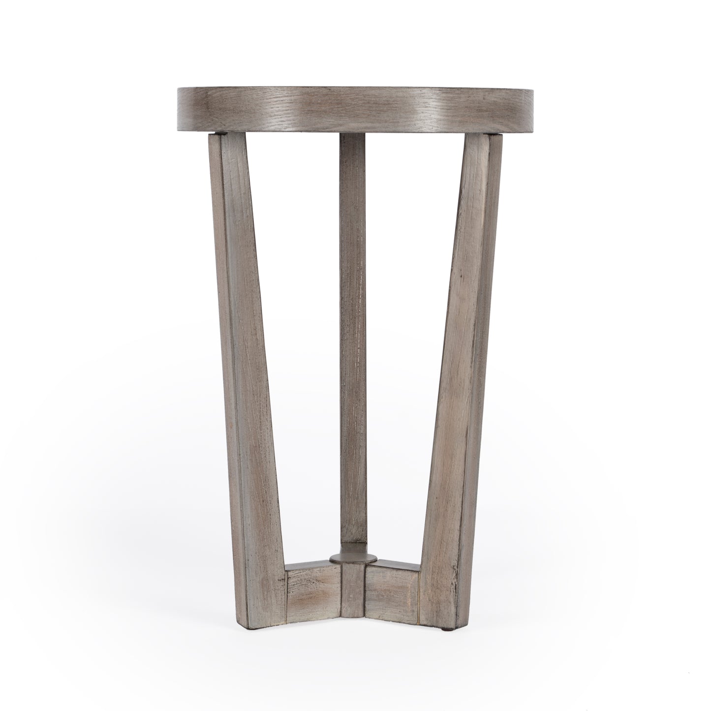 Butler Specialty Company Aphra 16 in. W Round Wood Modern Side Table, Gray