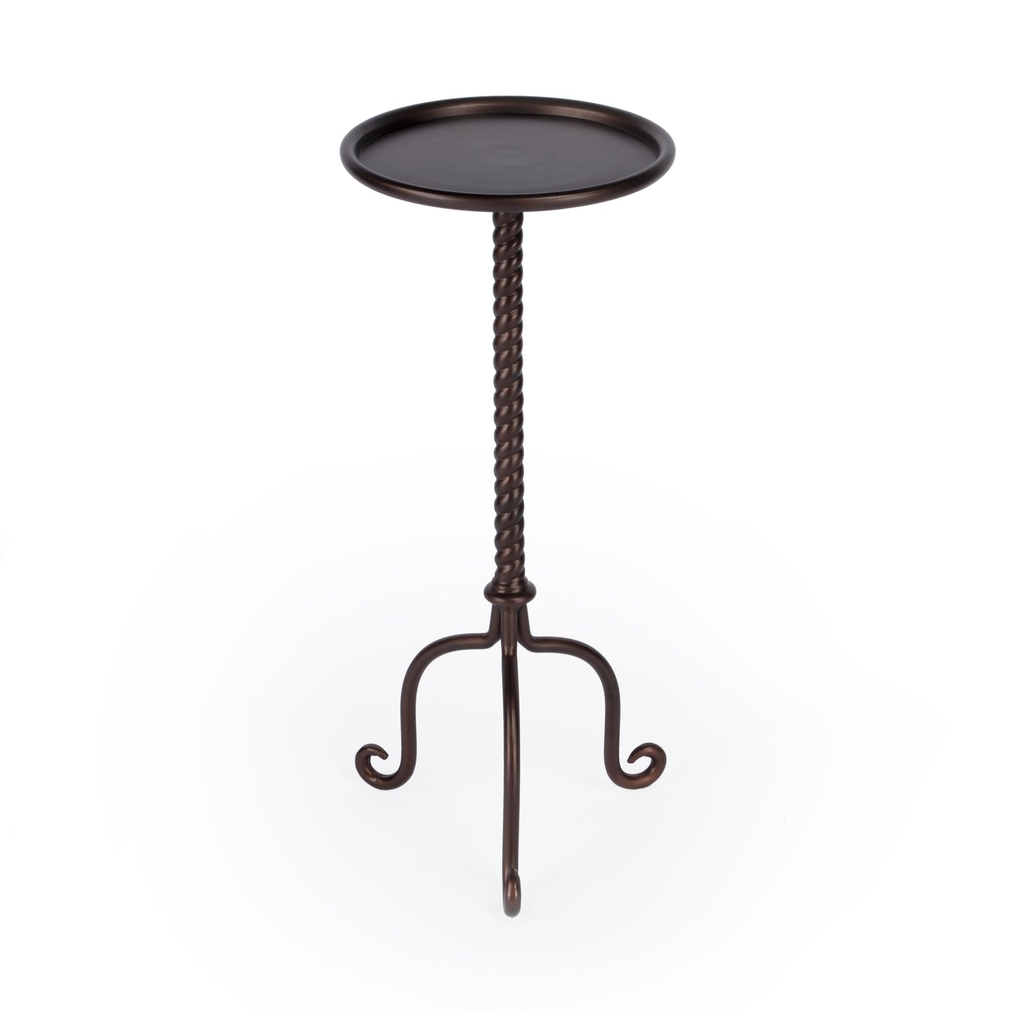 Butler Specialty Company Alma 12 in. W Metal Pedestal Base Side Table, Gray