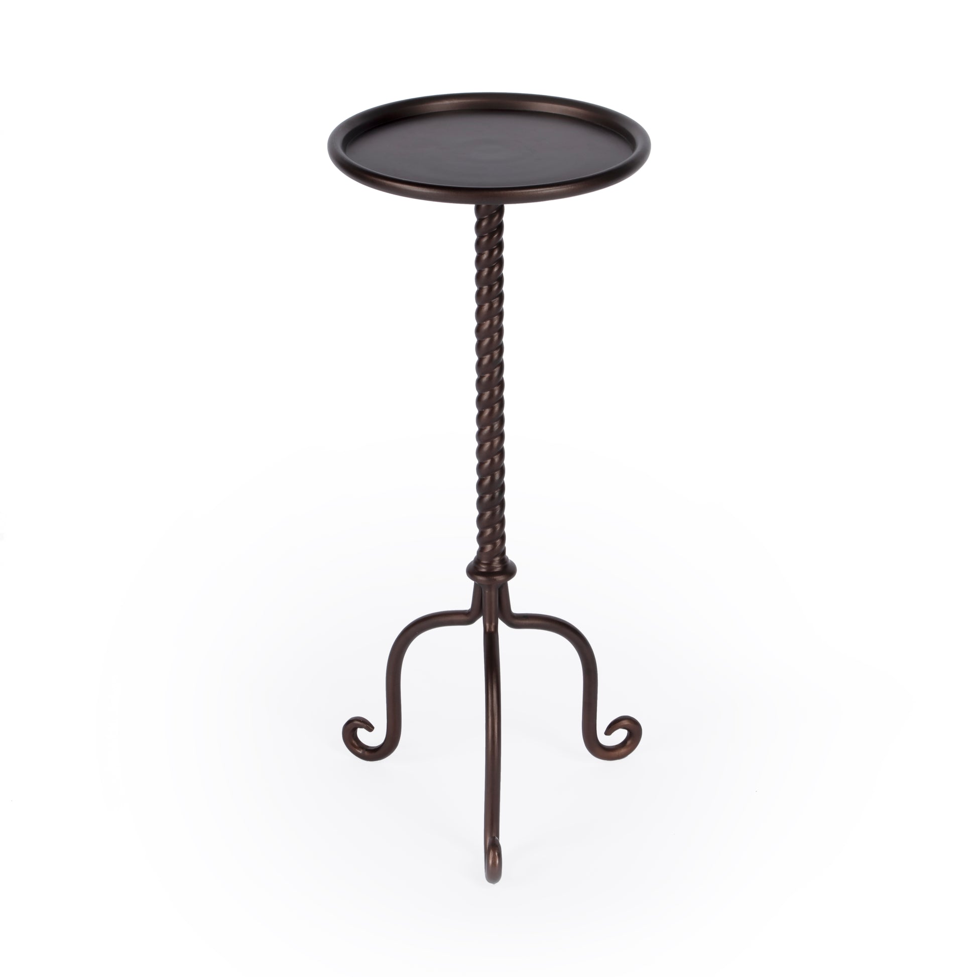 Butler Specialty Company Alma 12 in. W Metal Pedestal Base Side Table, Gray