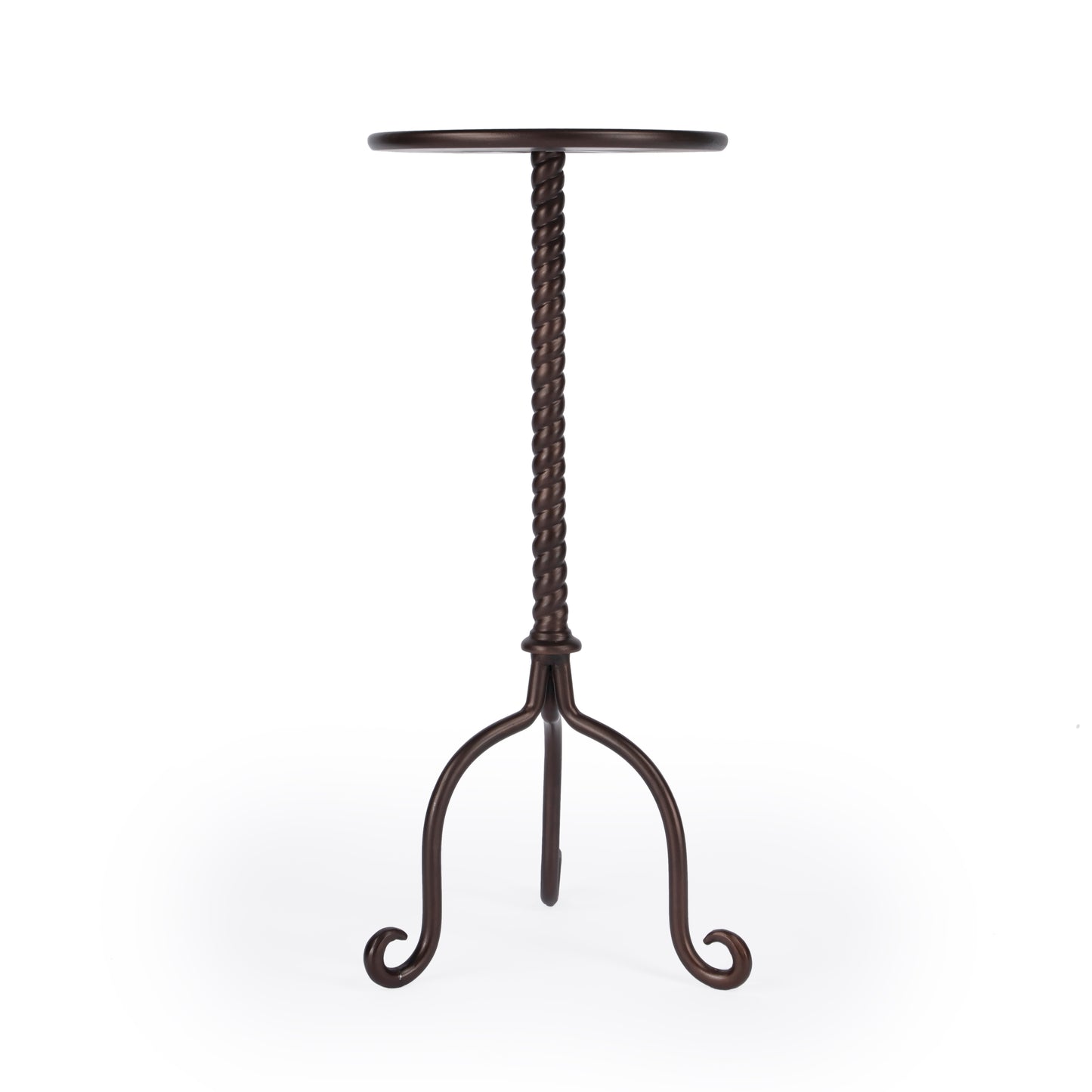 Butler Specialty Company Alma 12 in. W Metal Pedestal Base Side Table, Gray