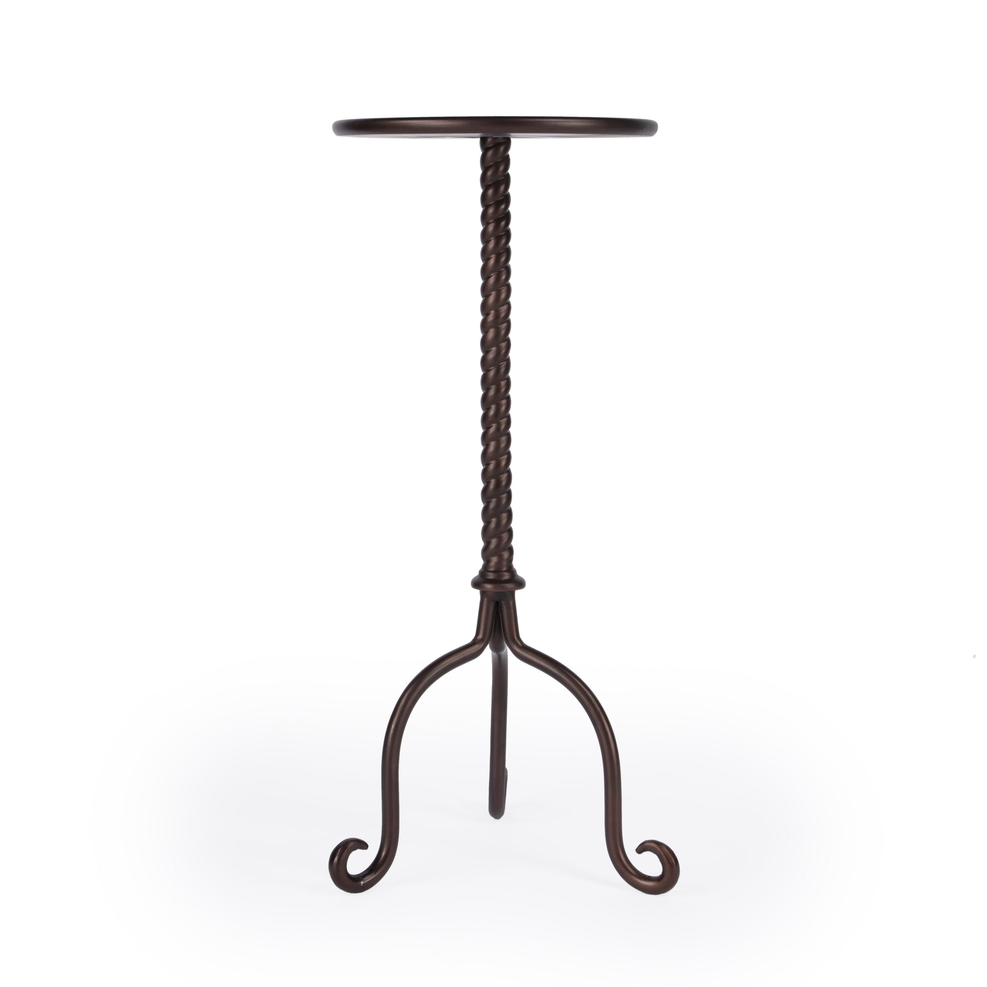 Butler Specialty Company Alma 12 in. W Metal Pedestal Base Side Table, Gray