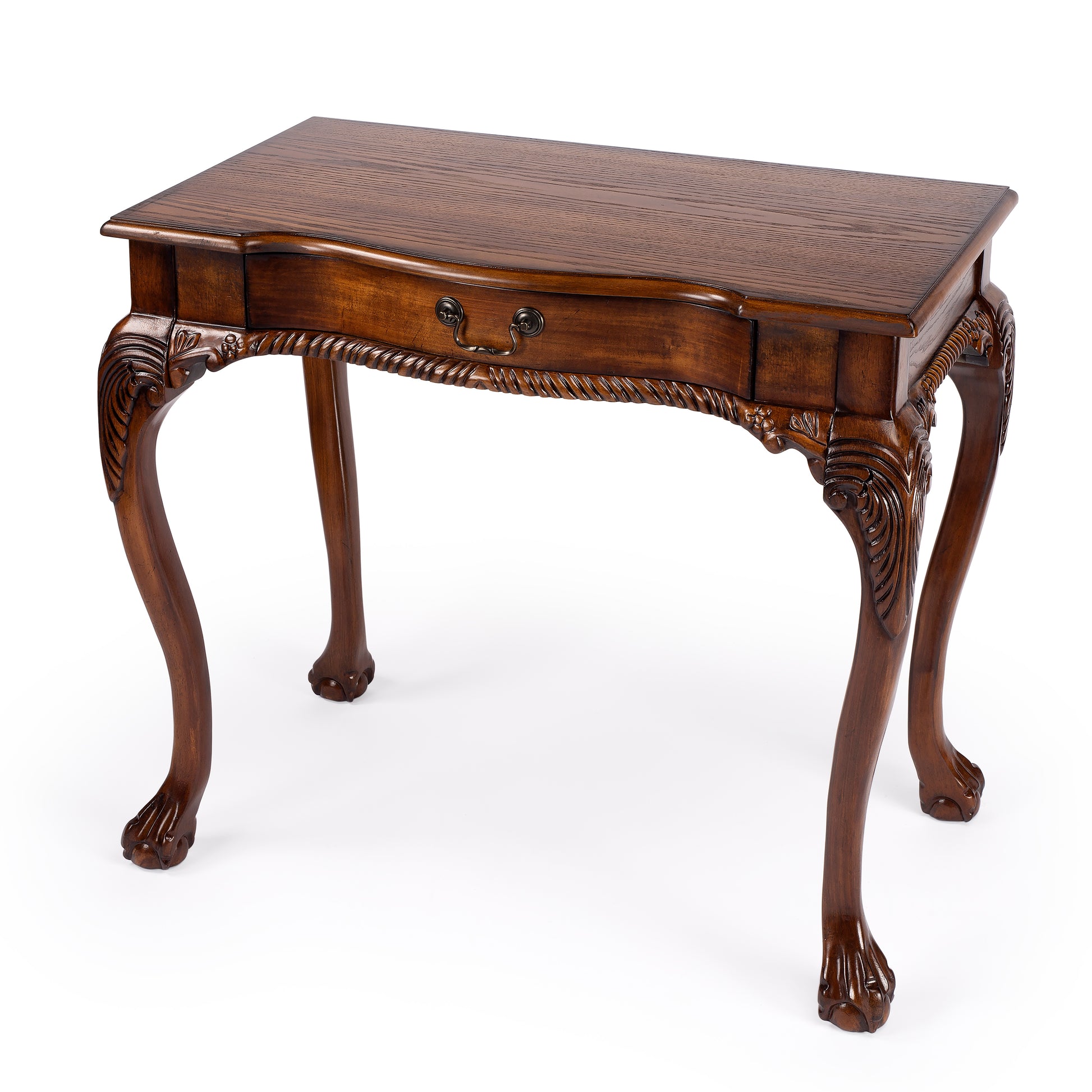 Butler Specialty Company Dupree 35 in. W Rectangular Wood 1 Drawer Traditional Writing Desk, Medium Brown