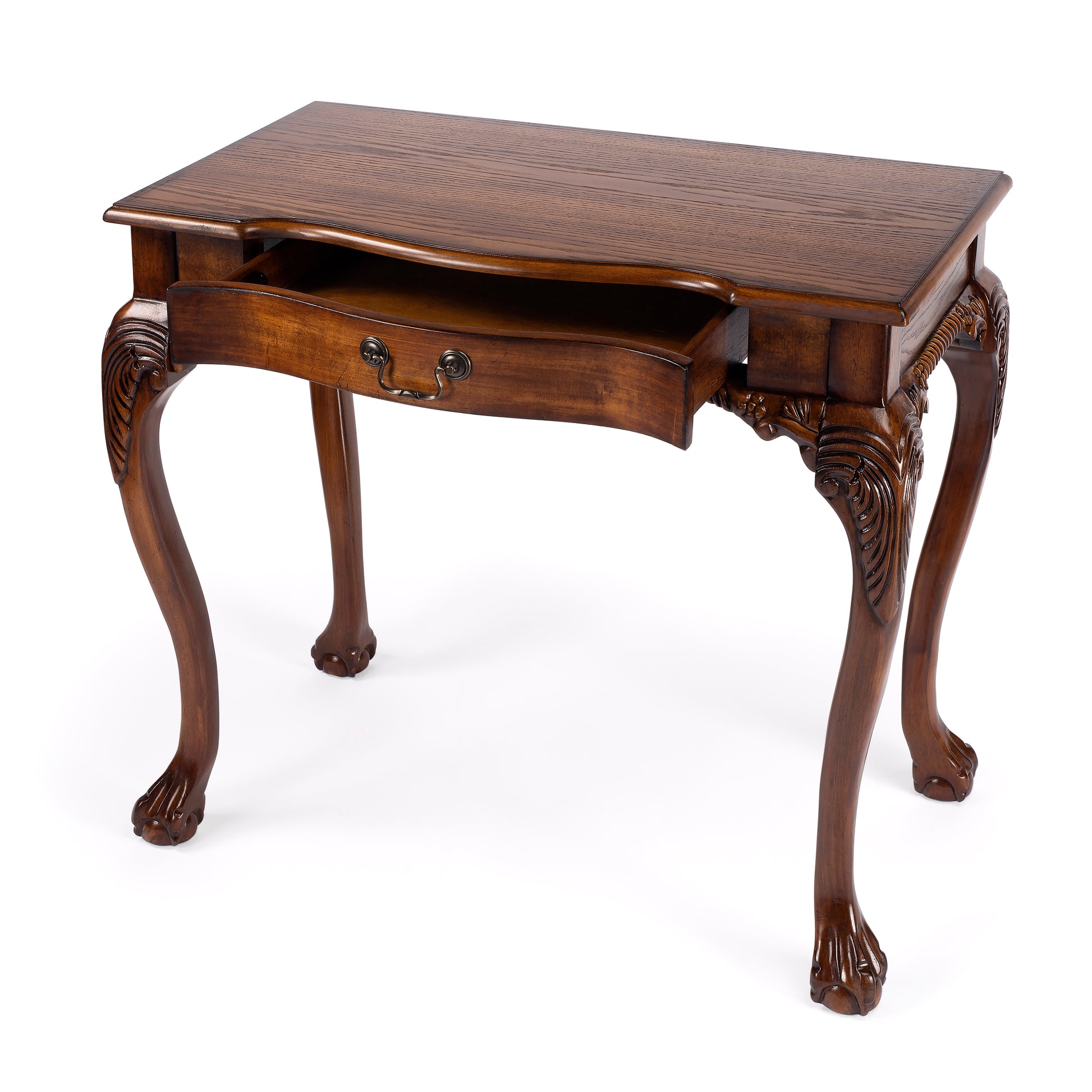 Butler Specialty Company Dupree 35 in. W Rectangular Wood 1 Drawer Traditional Writing Desk, Medium Brown