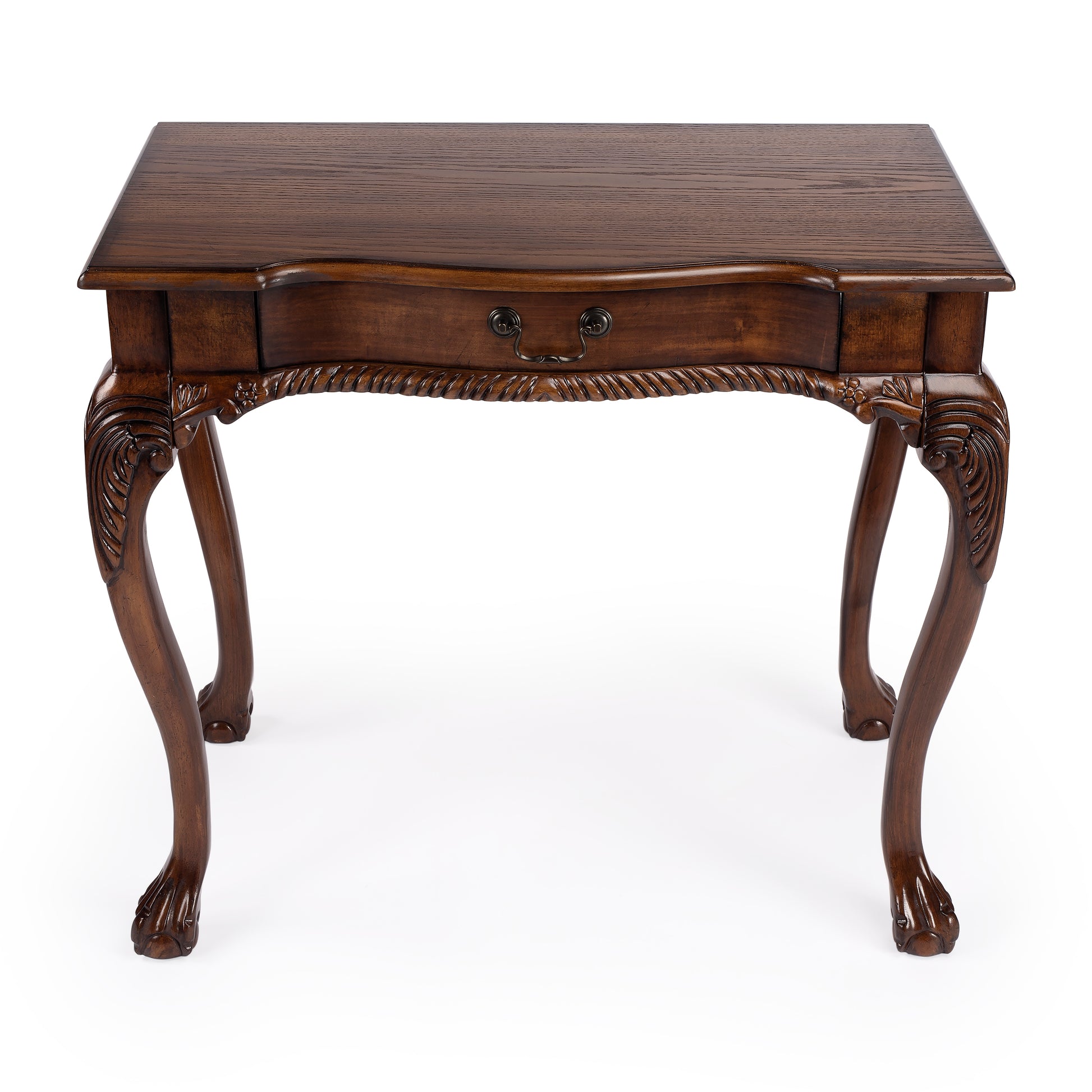 Butler Specialty Company Dupree 35 in. W Rectangular Wood 1 Drawer Traditional Writing Desk, Medium Brown