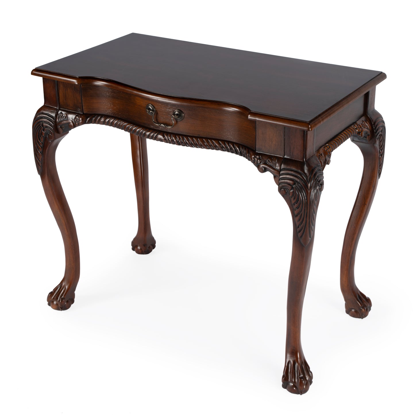 Butler Specialty Company Dupree 35 in. W Rectangular Wood 1 Drawer Traditional Writing Desk, Dark Brown