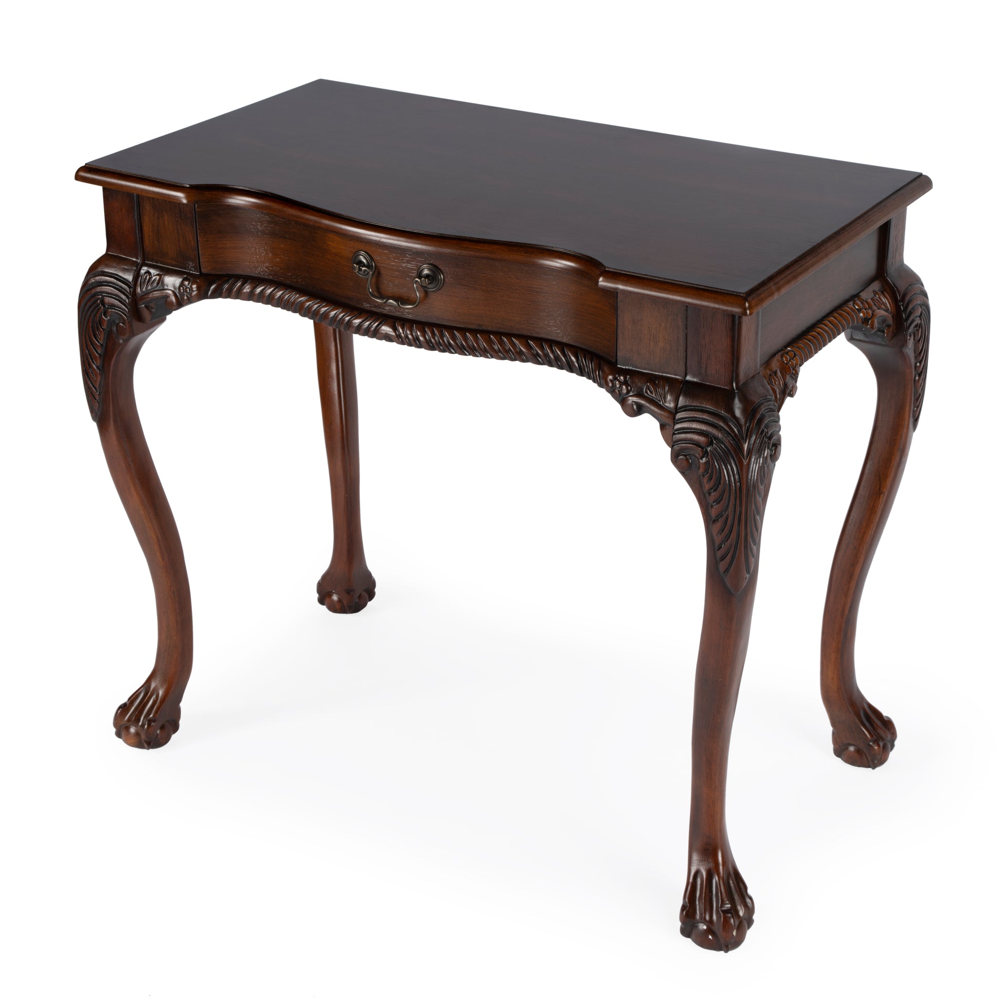 Butler Specialty Company Dupree 35 in. W Rectangular Wood 1 Drawer Traditional Writing Desk, Dark Brown