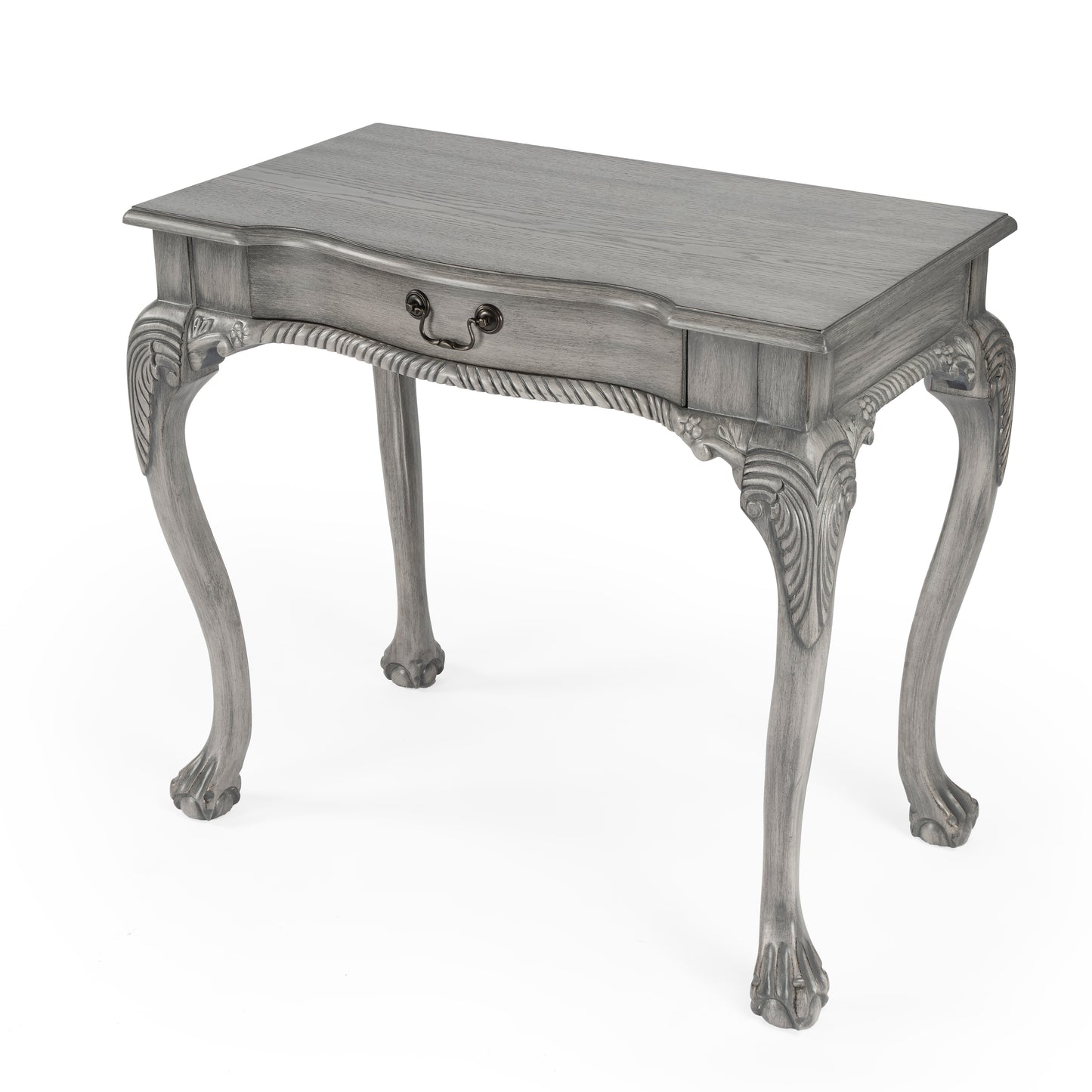 Butler Specialty Company Dupree 35 in. W Rectangular Wood 1 Drawer Traditional Writing Desk, Gray