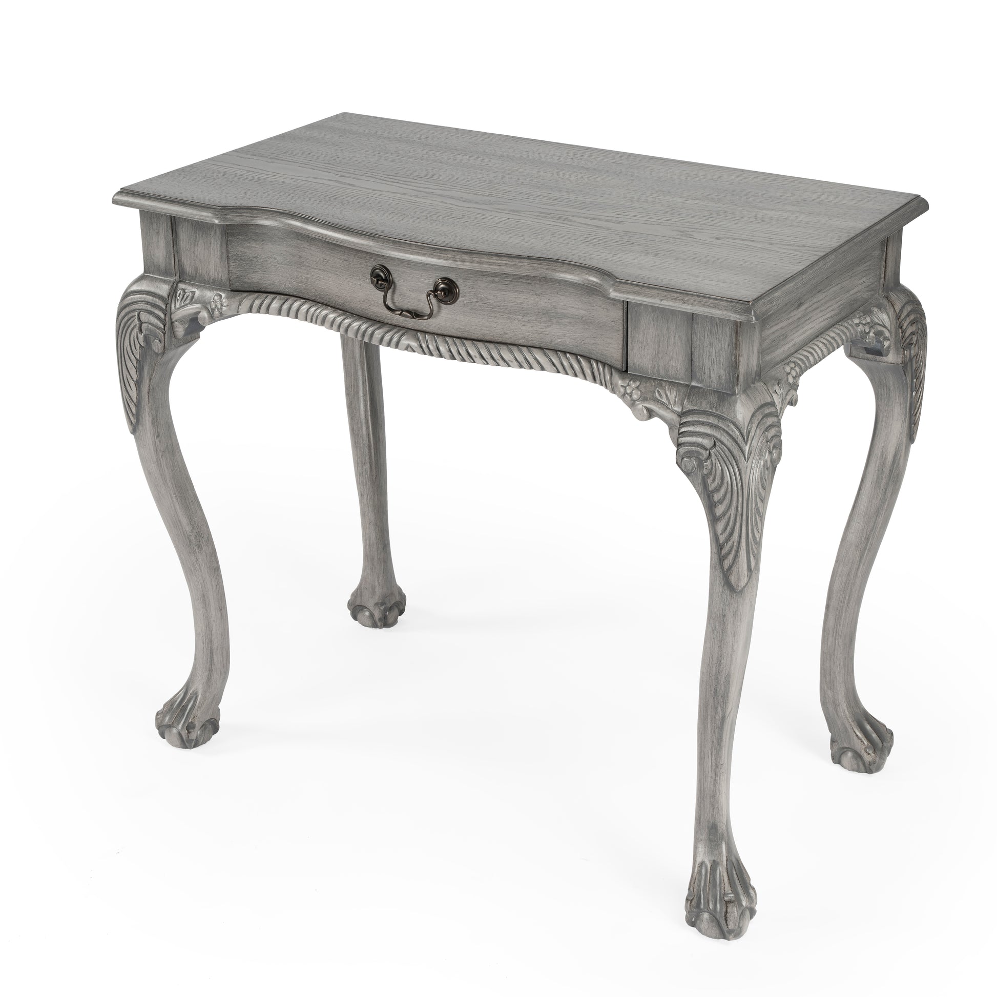 Butler Specialty Company Dupree 35 in. W Rectangular Wood 1 Drawer Traditional Writing Desk, Gray