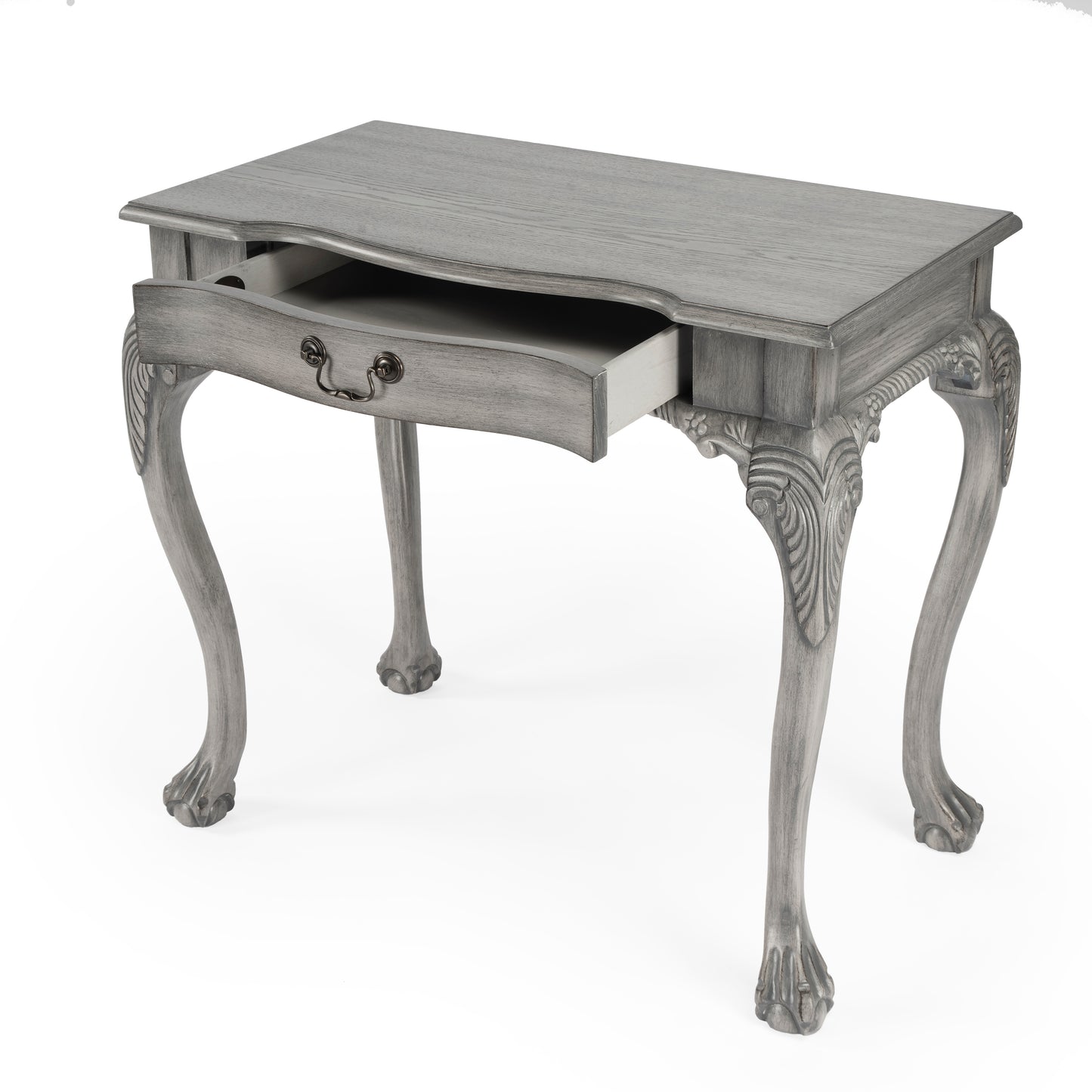 Butler Specialty Company Dupree 35 in. W Rectangular Wood 1 Drawer Traditional Writing Desk, Gray
