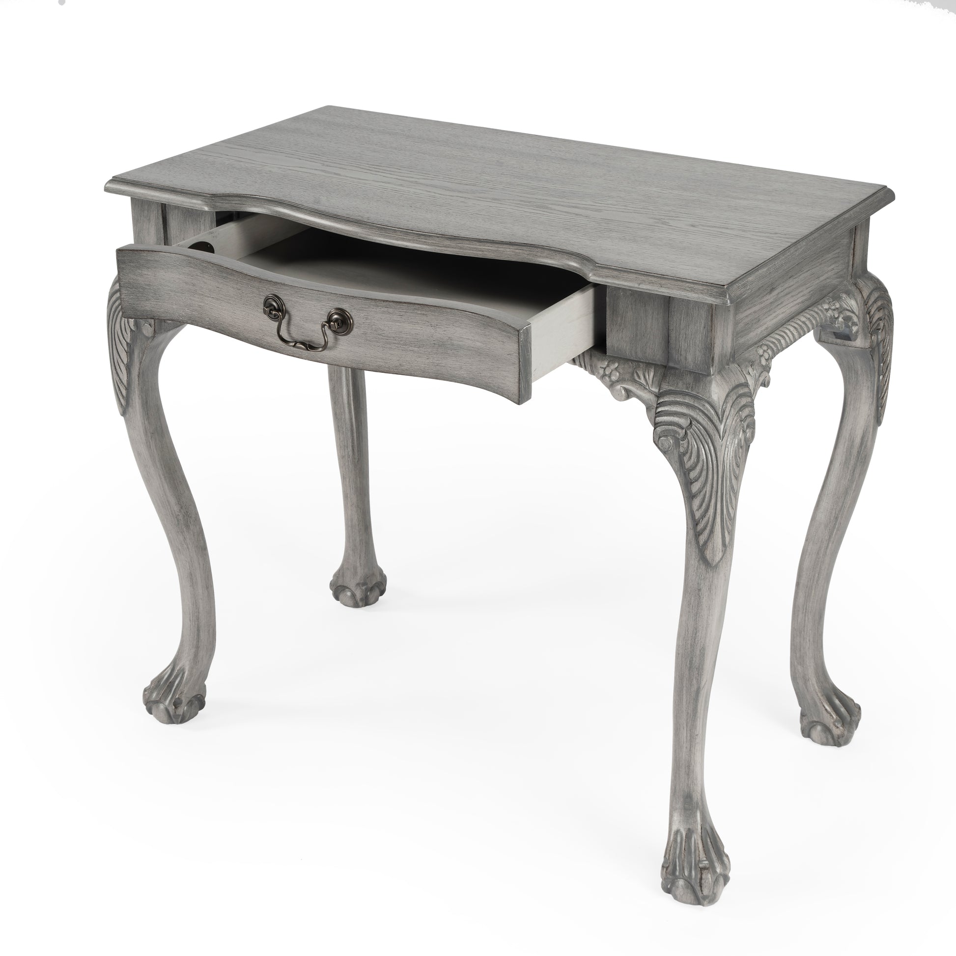 Butler Specialty Company Dupree 35 in. W Rectangular Wood 1 Drawer Traditional Writing Desk, Gray