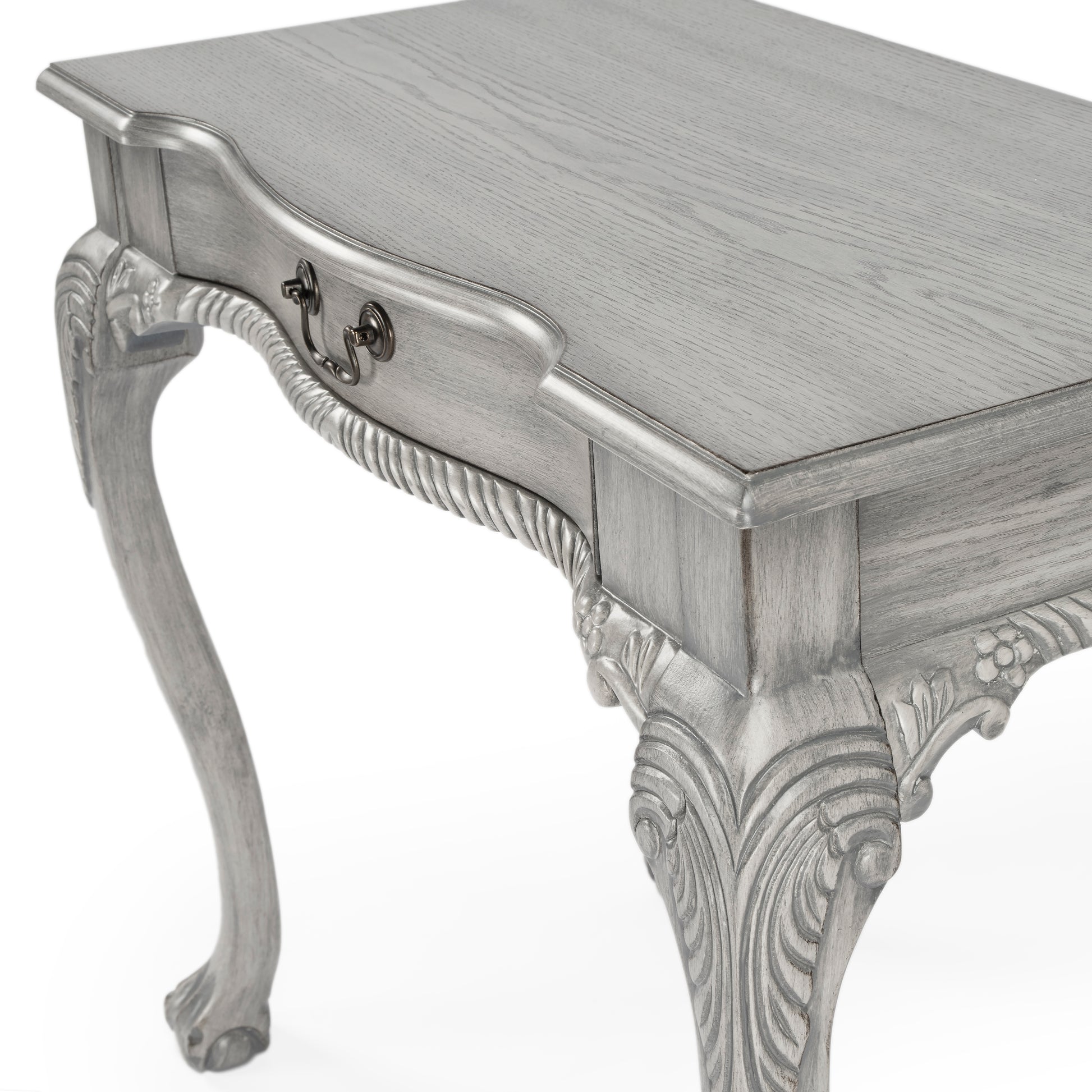 Butler Specialty Company Dupree 35 in. W Rectangular Wood 1 Drawer Traditional Writing Desk, Gray